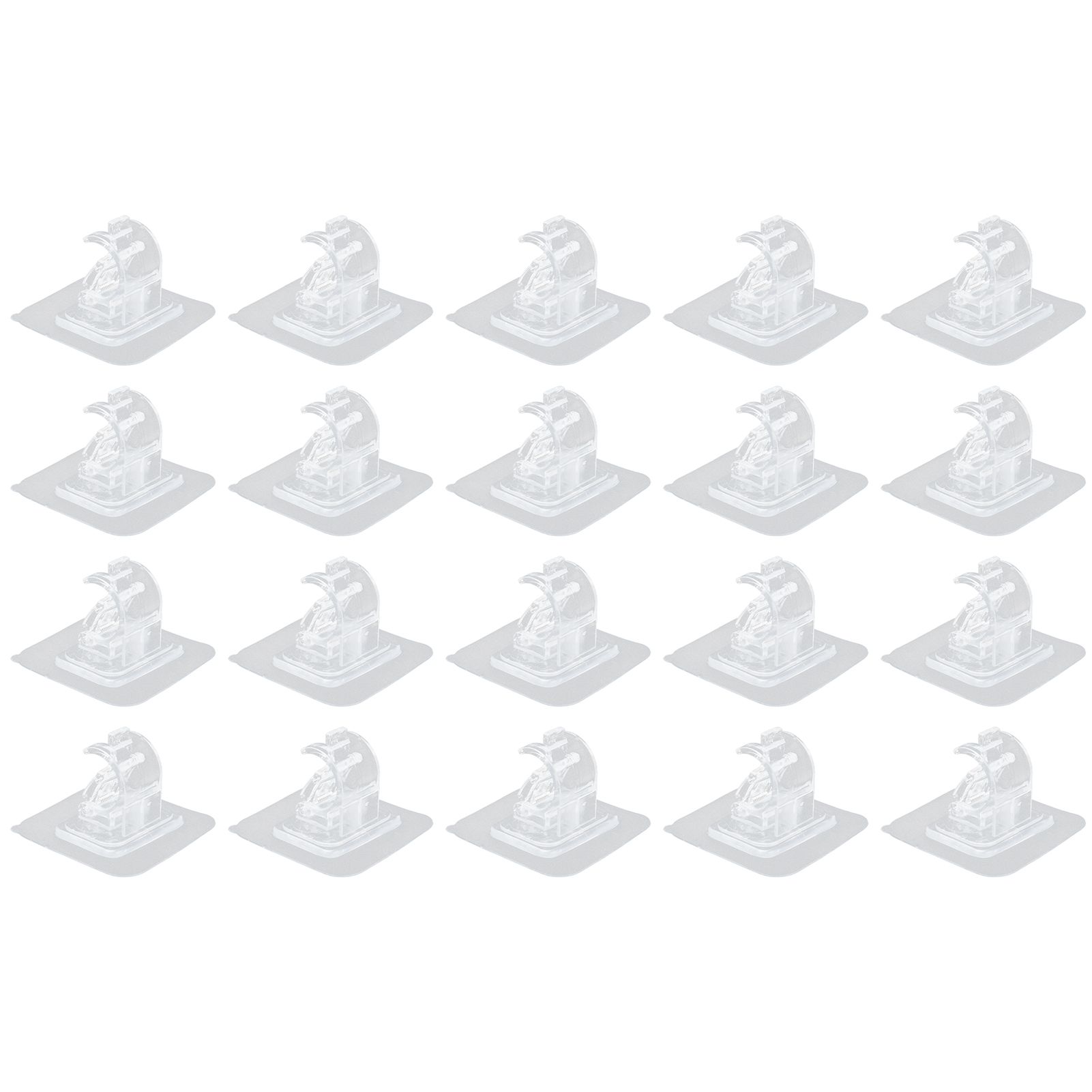 20Pcs Seamless Towel Rod Hook Curtain Rod Hook Fixing Clip for Home Party view 5