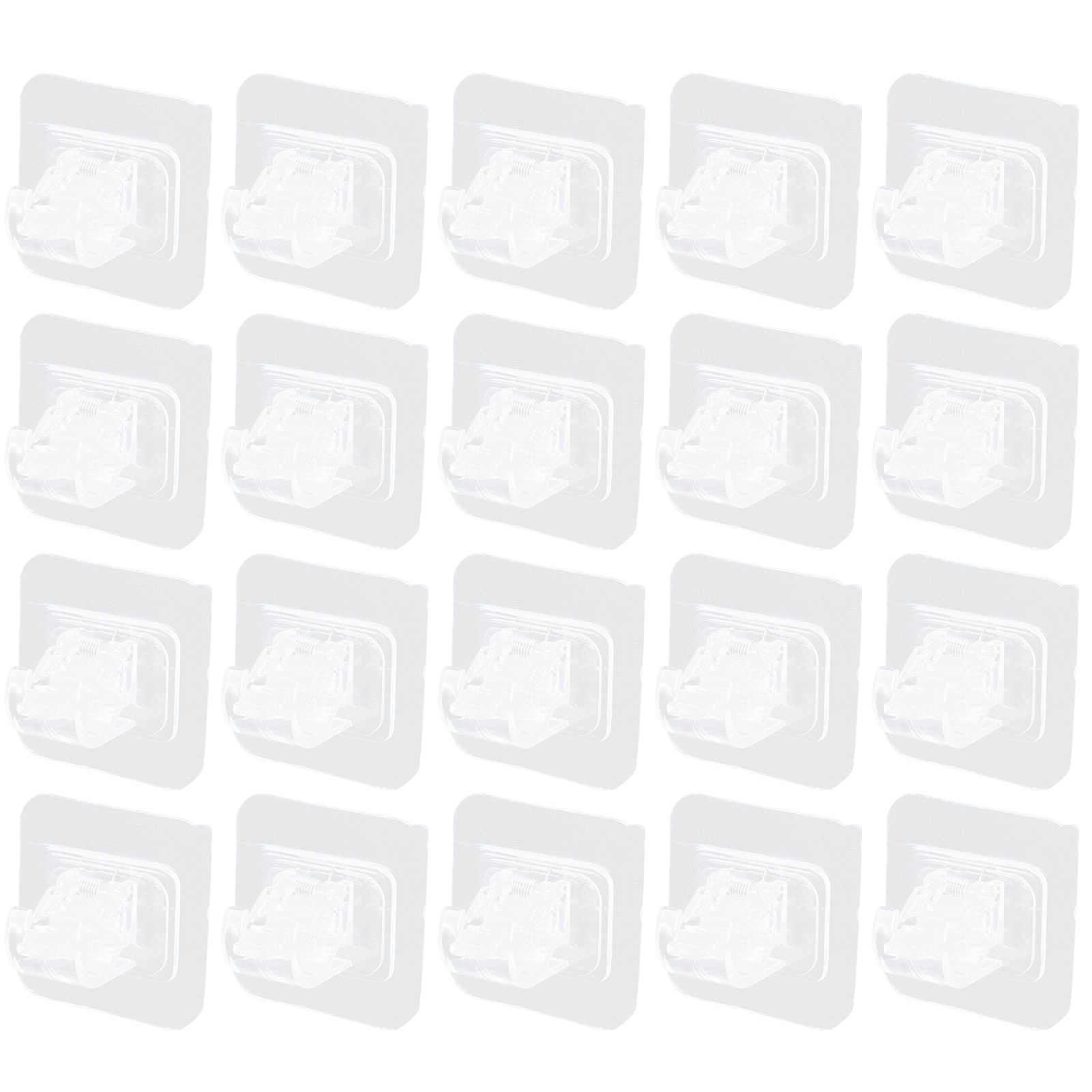 20Pcs Seamless Towel Rod Hook Curtain Rod Hook Fixing Clip for Home Party view 8