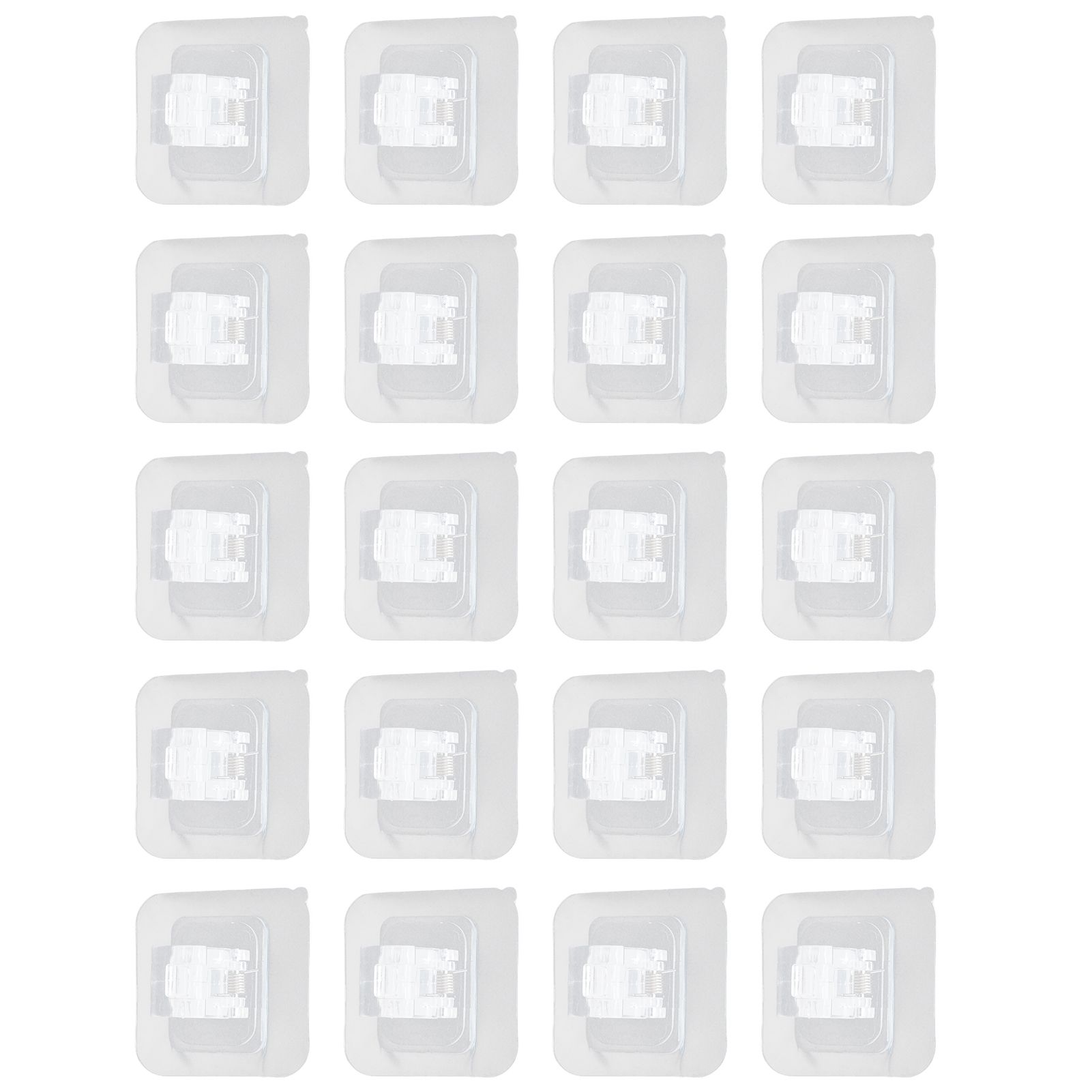 20Pcs Seamless Towel Rod Hook Curtain Rod Hook Fixing Clip for Home Party view 10