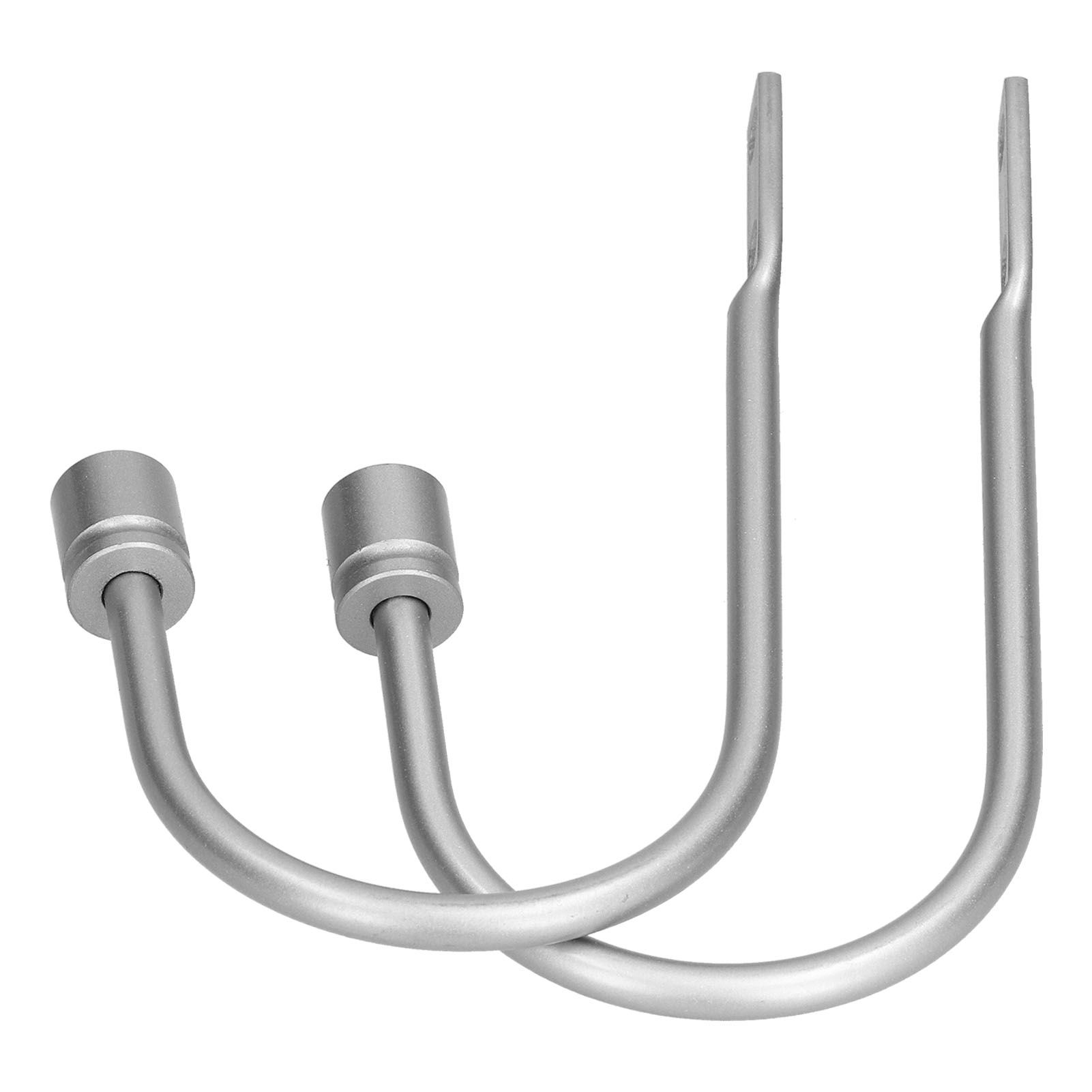 2Pcs Curtain Hook Aluminum Alloy U Shaped Cylinder Fixed Drapery Holdback for view 2