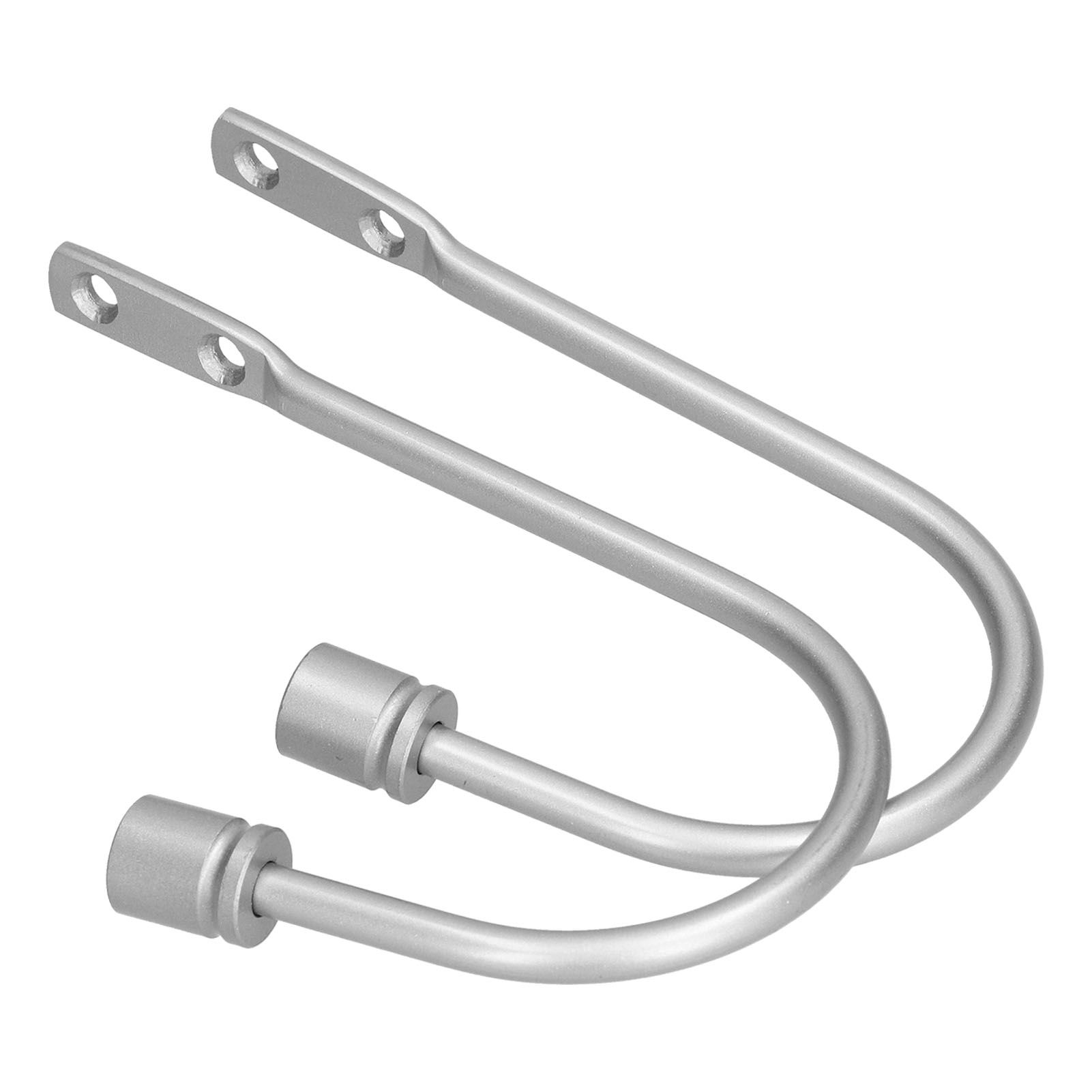 2Pcs Curtain Hook Aluminum Alloy U Shaped Cylinder Fixed Drapery Holdback for view 3