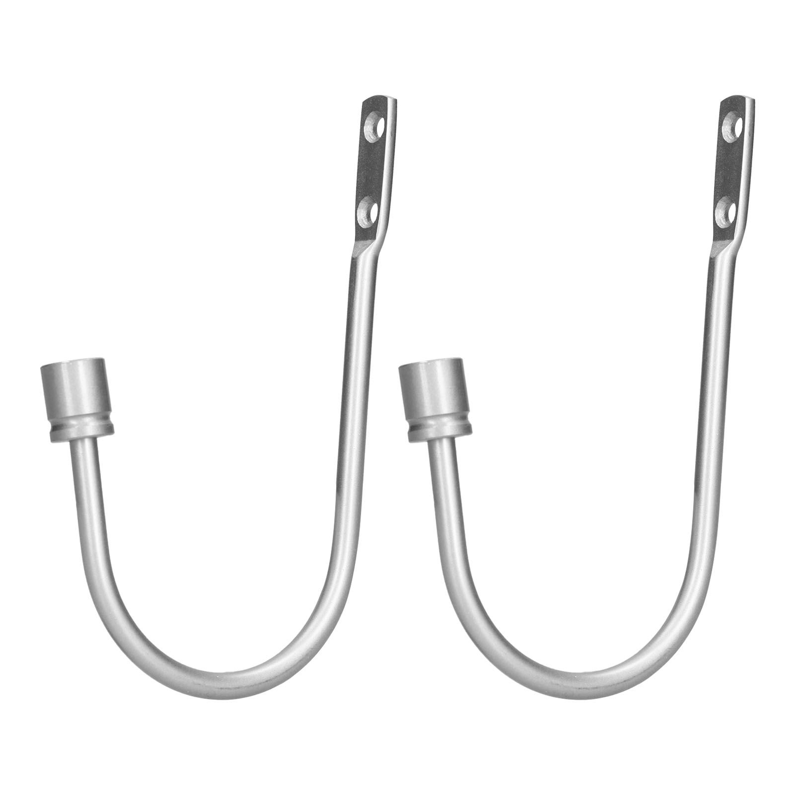 2Pcs Curtain Hook Aluminum Alloy U Shaped Cylinder Fixed Drapery Holdback for view 4