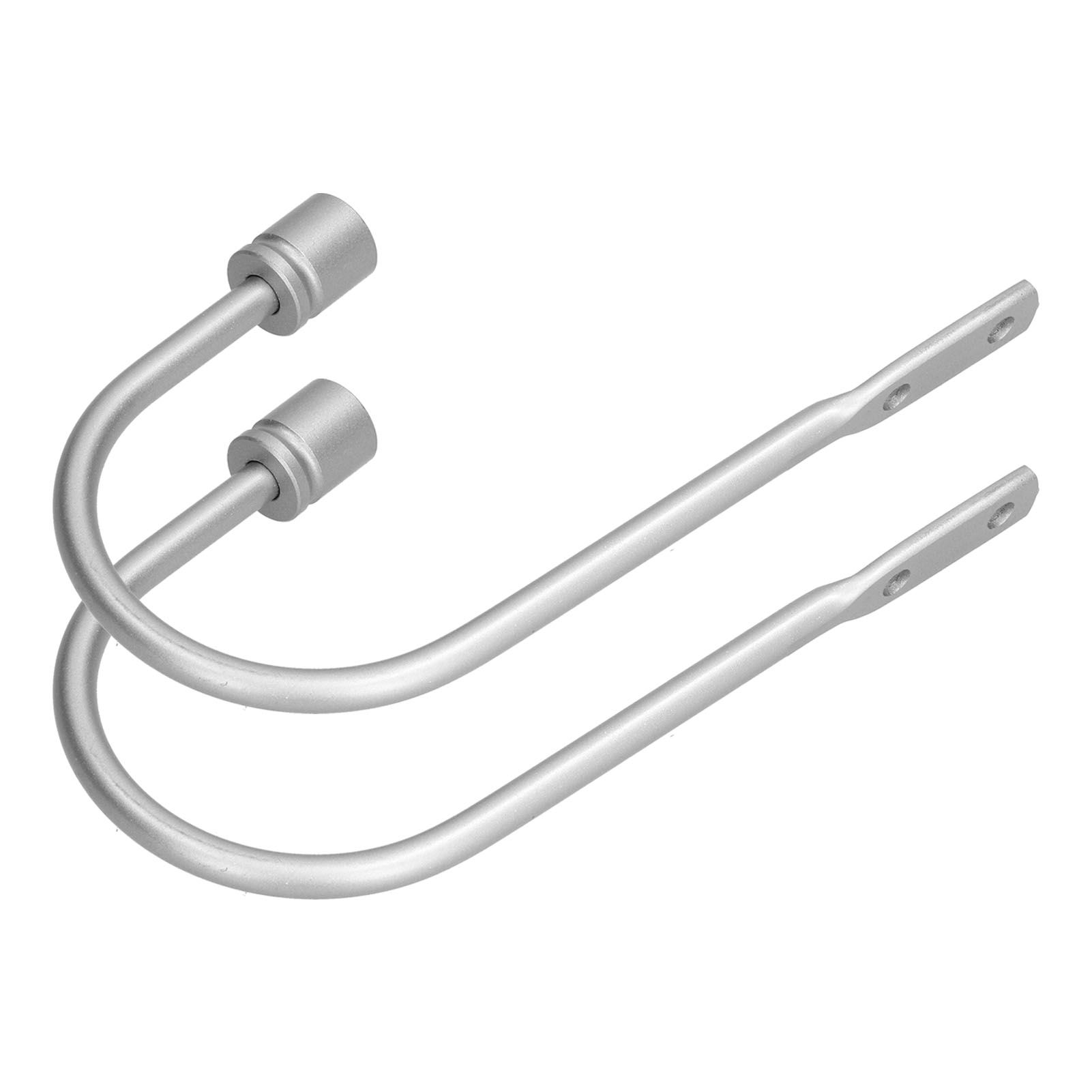2Pcs Curtain Hook Aluminum Alloy U Shaped Cylinder Fixed Drapery Holdback for view 6
