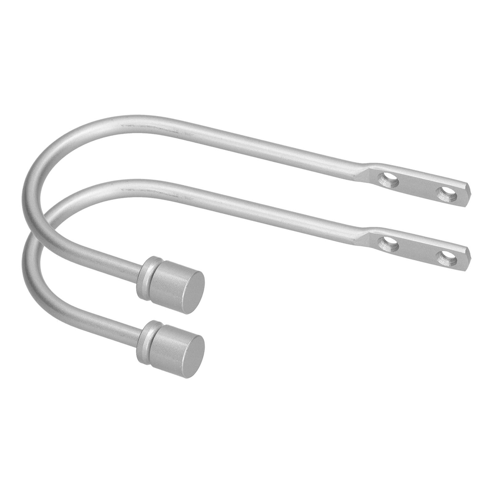 2Pcs Curtain Hook Aluminum Alloy U Shaped Cylinder Fixed Drapery Holdback for view 7