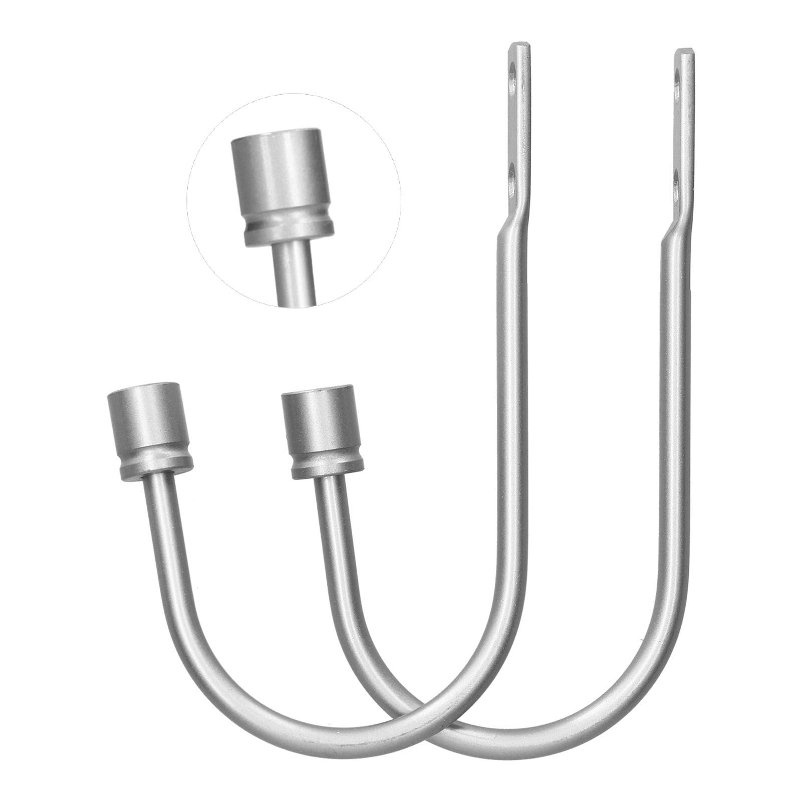 2Pcs Curtain Hook Aluminum Alloy U Shaped Cylinder Fixed Drapery Holdback for view 10