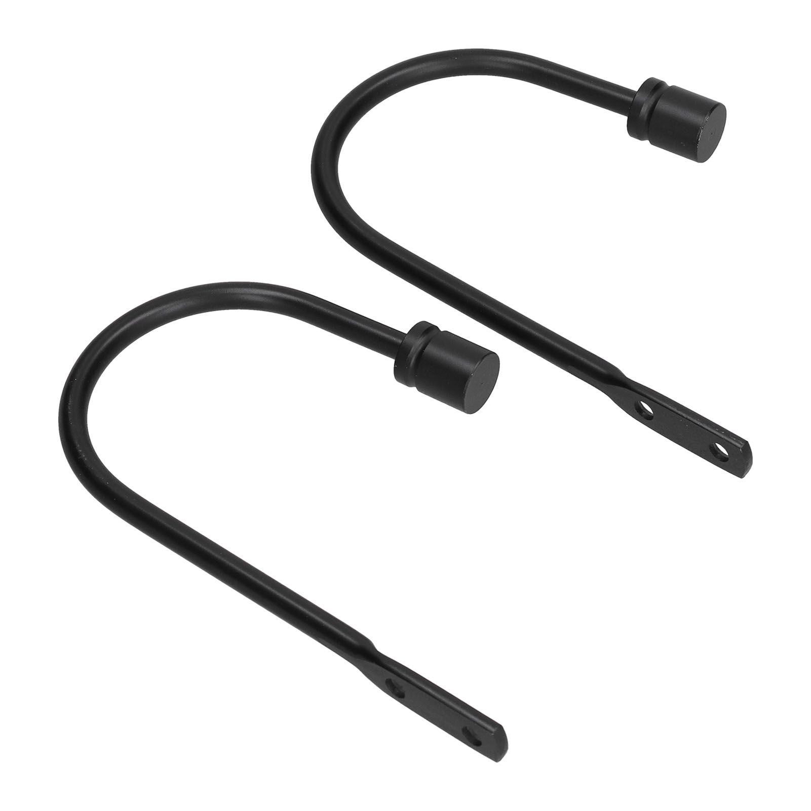 2Pcs Curtain Hook Aluminum Alloy U Shaped Cylinder Fixed Drapery Holdback for view 8