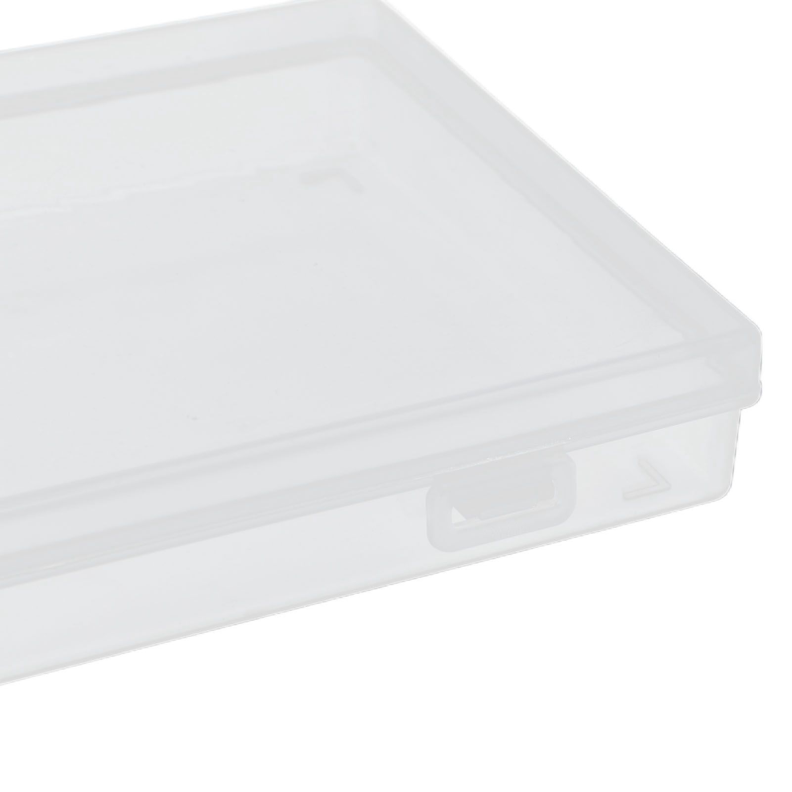 4Pcs Transparent Plastic Box with Hinged Cover Multipurpose Storage Container view 13