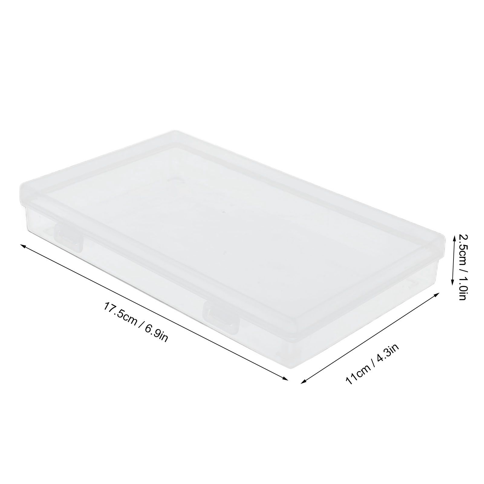 4Pcs Transparent Plastic Box with Hinged Cover Multipurpose Storage Container view 14