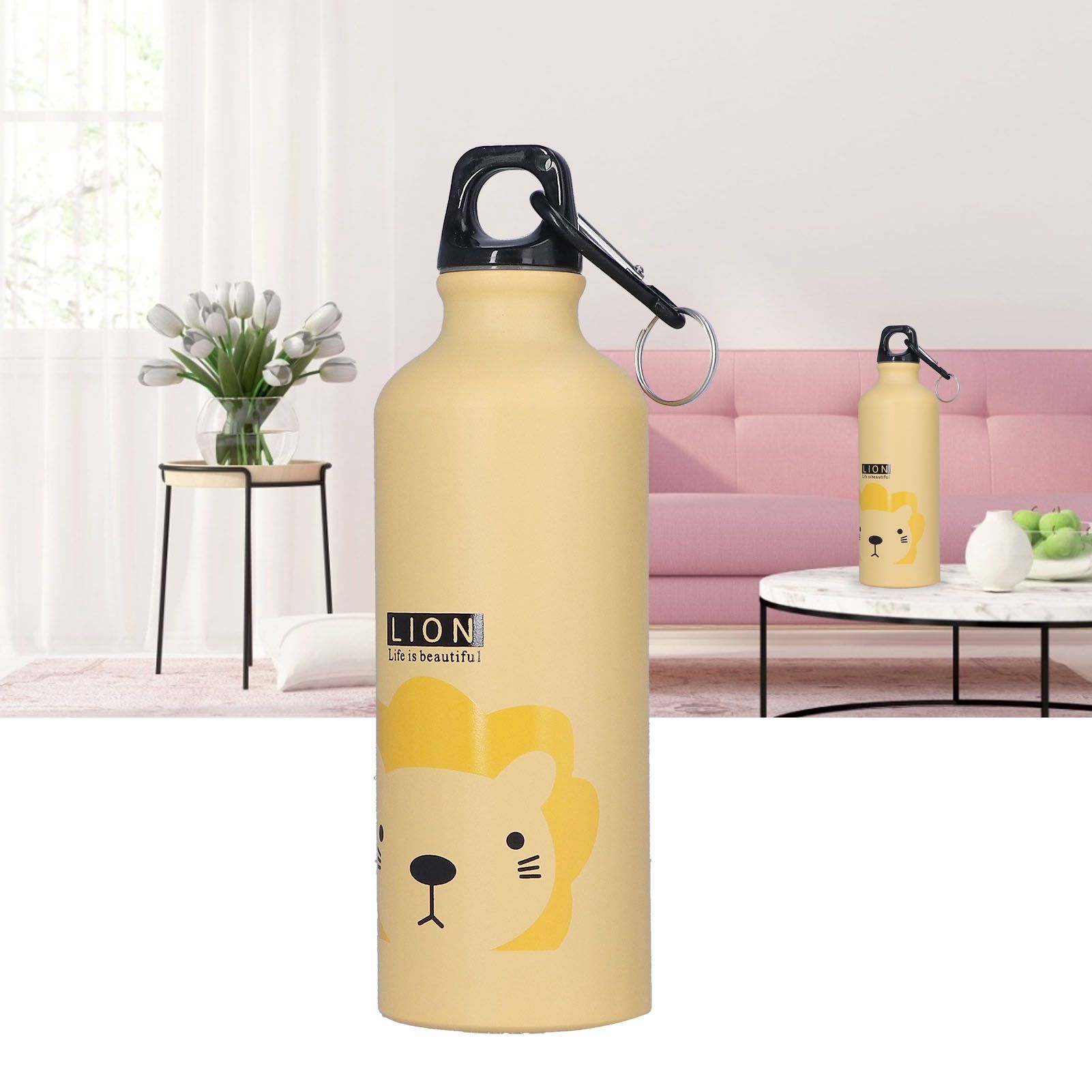 Kids Water Bottle Cute Cartoon 500ml Aluminum Insulated Water Bottle Sport view 11