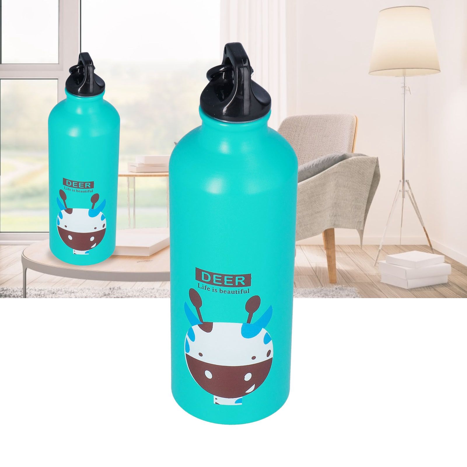 Kids Water Bottle Cute Cartoon 500ml Aluminum Insulated Water Bottle Sport view 12
