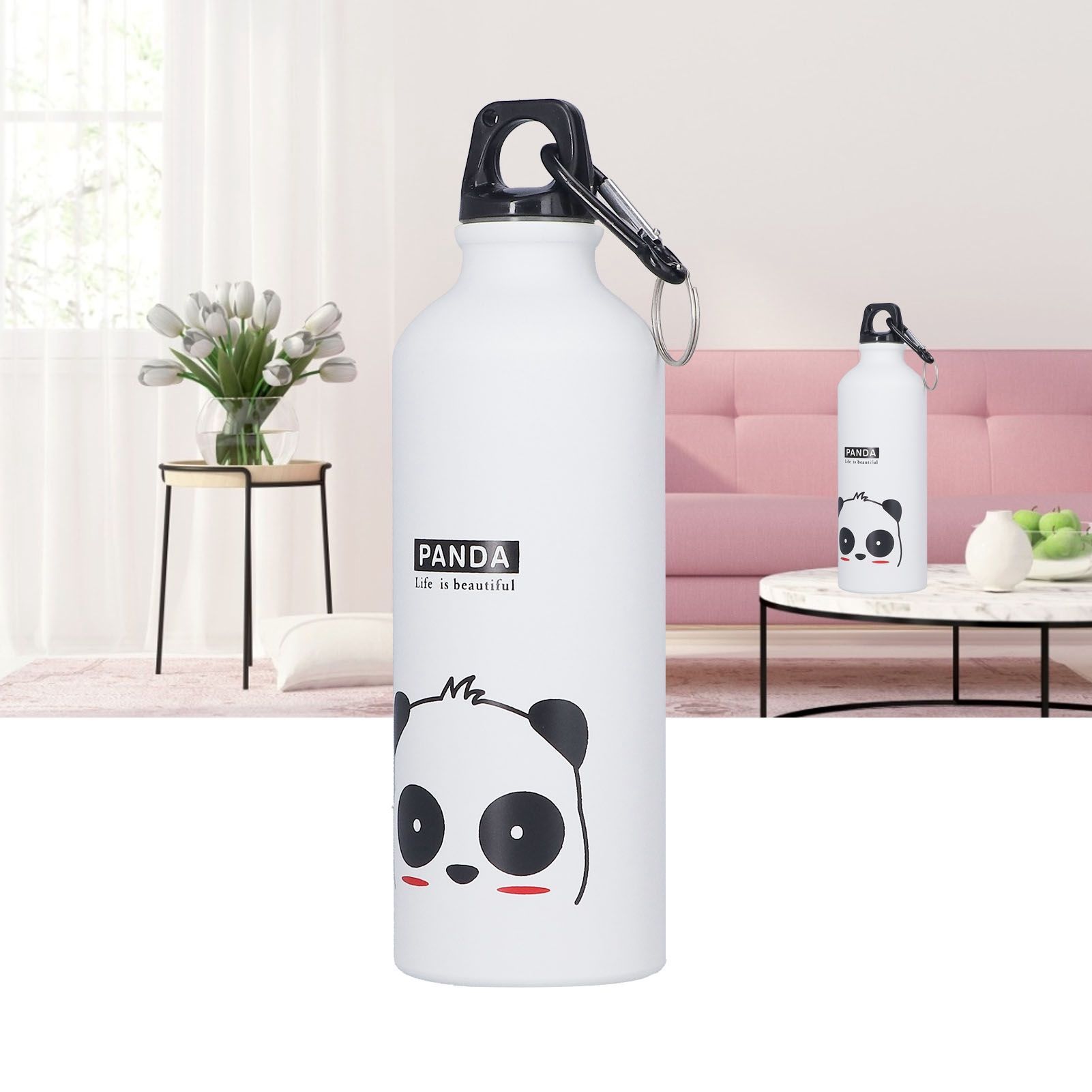 Kids Water Bottle Cute Cartoon 500ml Aluminum Insulated Water Bottle Sport view 12