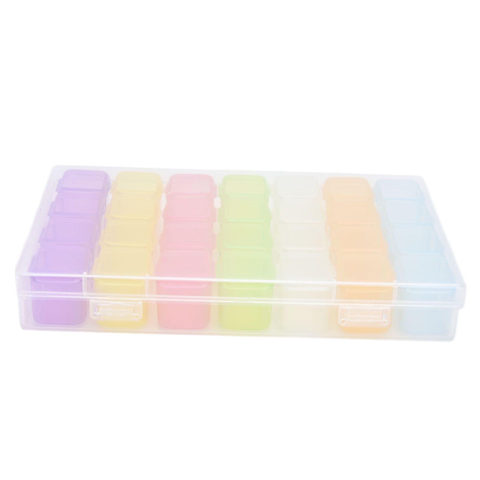 28 Slots Clear Plastic Storage Box Portable Detachable Organizer Box for Small view 5