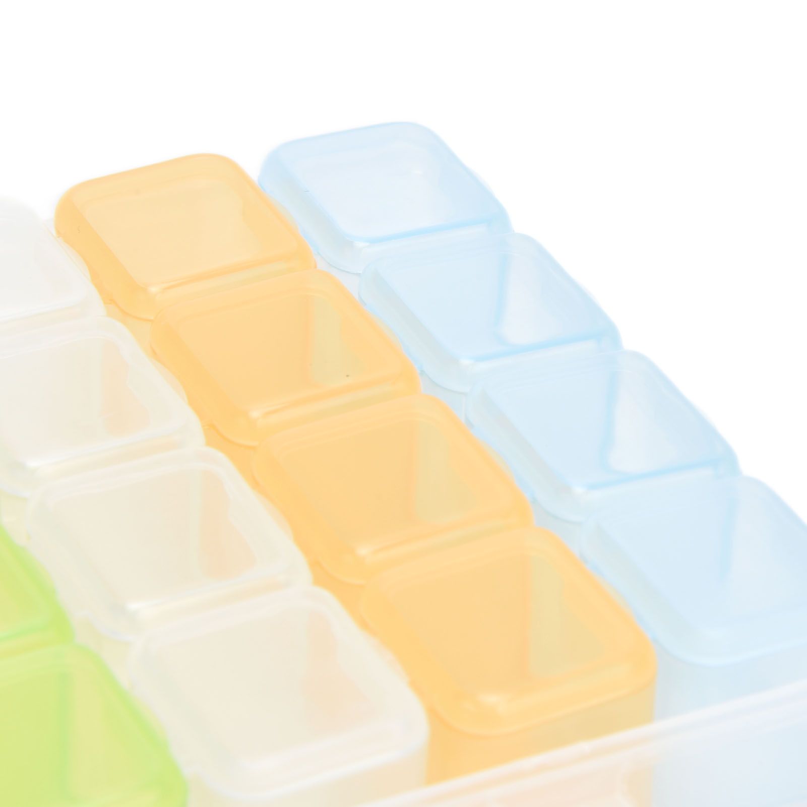 28 Slots Clear Plastic Storage Box Portable Detachable Organizer Box for Small view 14