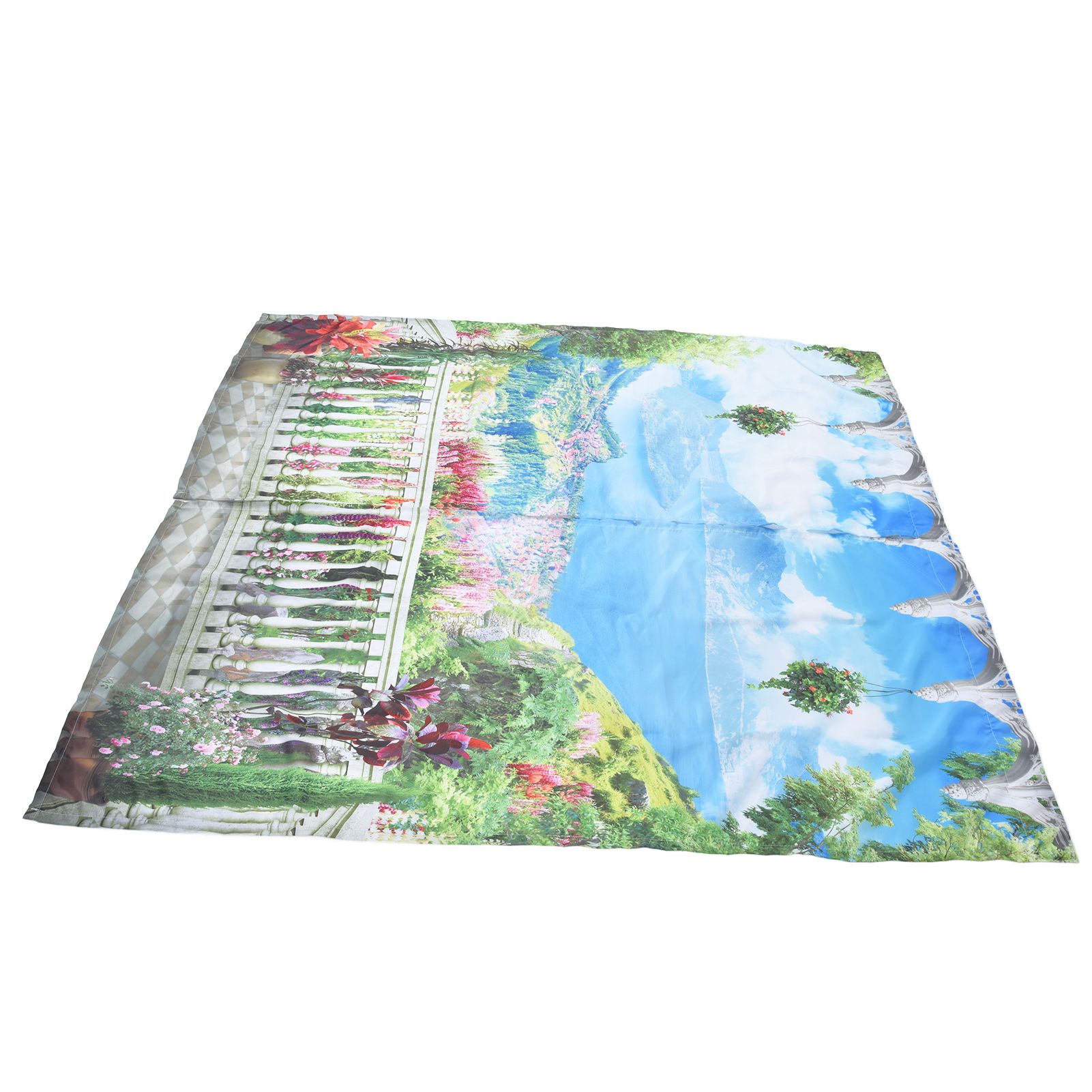 Polyester Fiber Window Curtain Innovative Digital Printing Hanging Blackout view 6