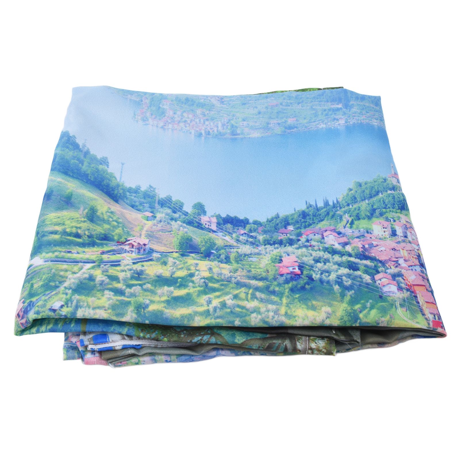 Polyester Fiber Window Curtain Innovative Digital Printing Hanging Blackout view 9