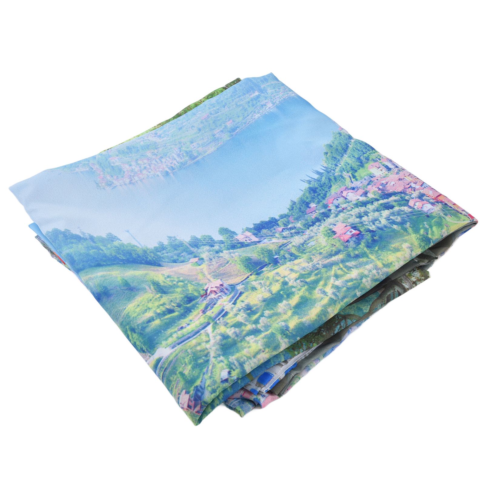 Polyester Fiber Window Curtain Innovative Digital Printing Hanging Blackout view 10