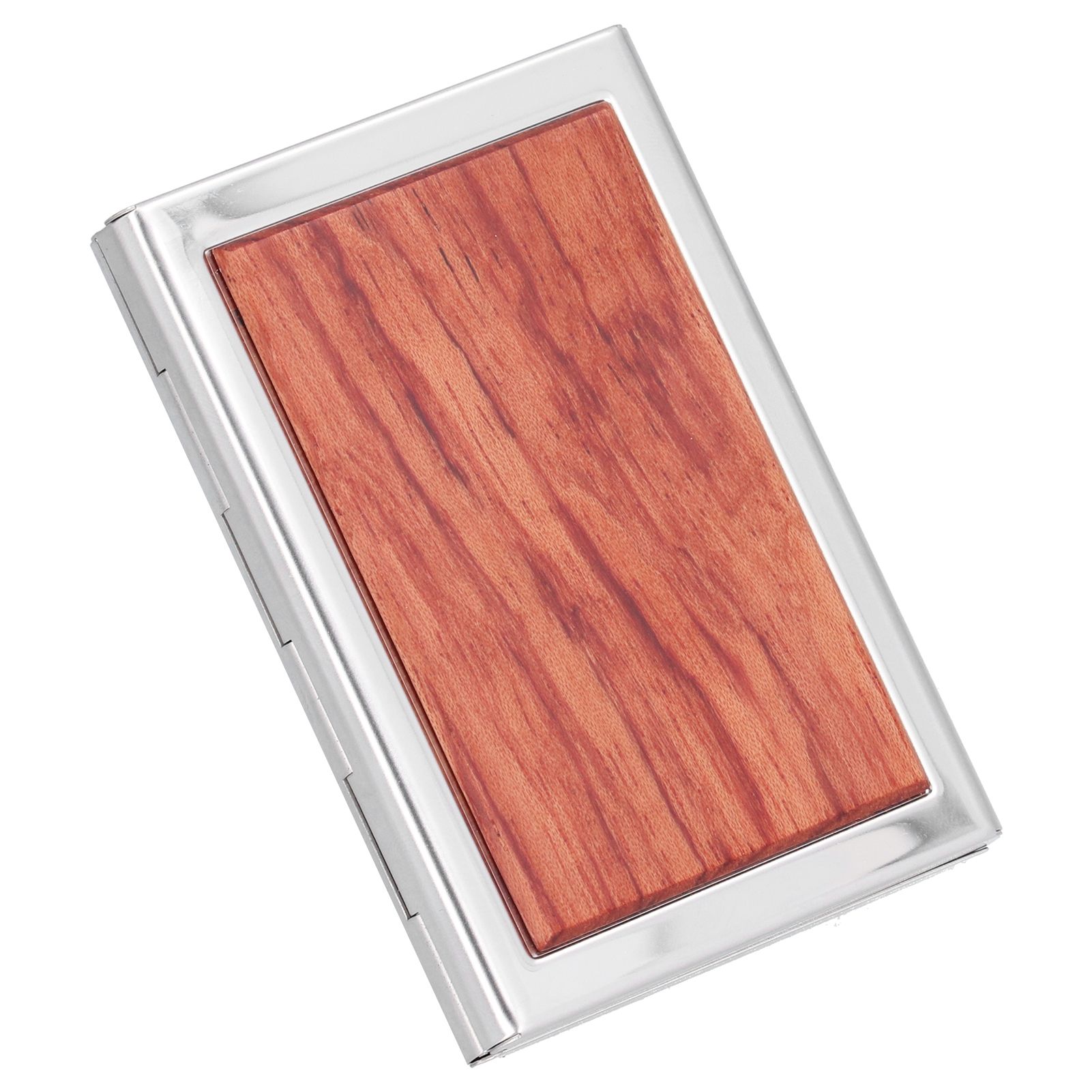 Wood Card Case Safe Bank Credit Card Box Portable Business ID Card Case Holder view 2