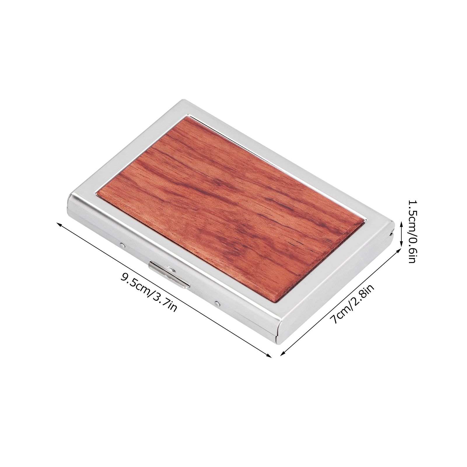 Wood Card Case Safe Bank Credit Card Box Portable Business ID Card Case Holder view 13