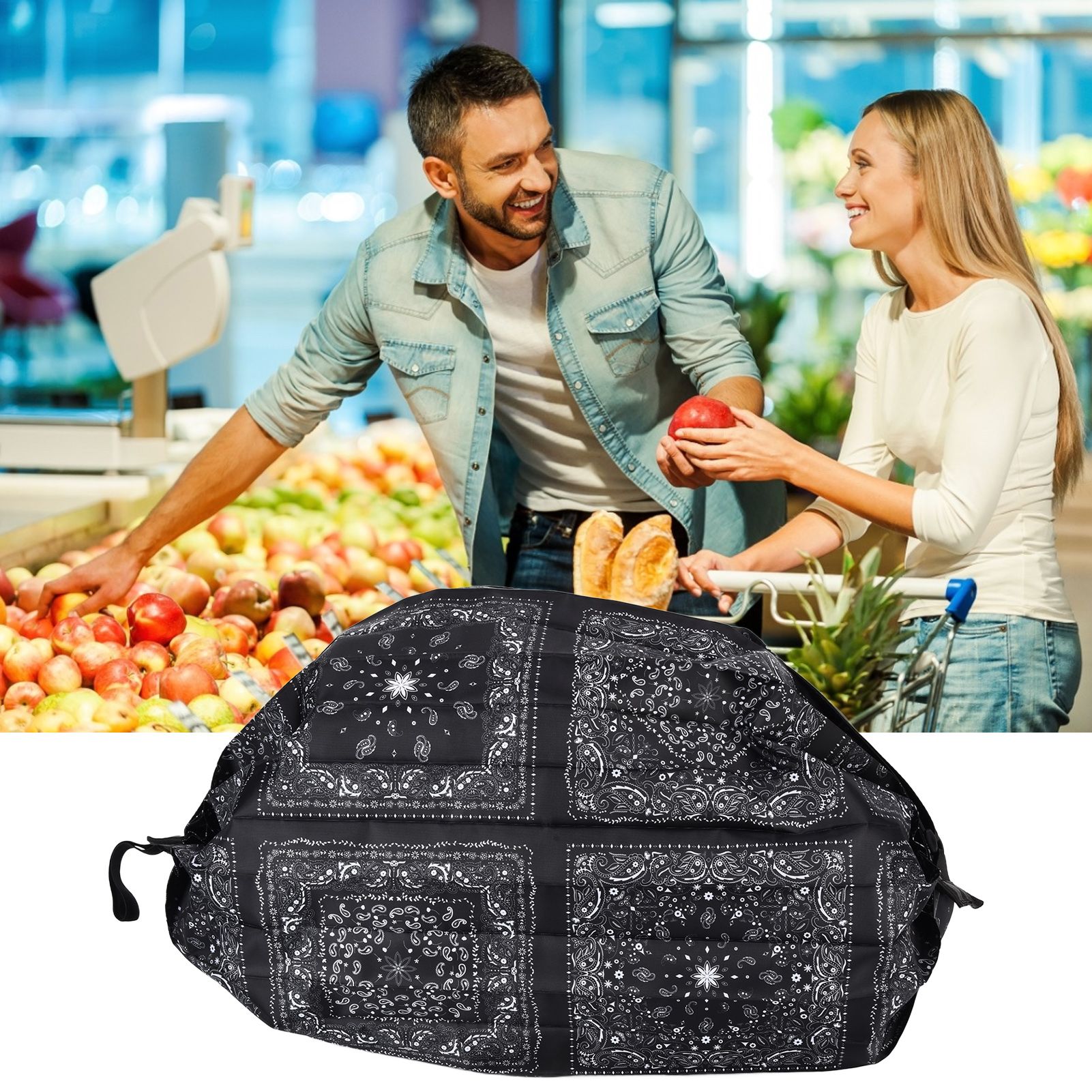 Stylish Shopping Backpacks Foldable Reusable Eco Friendly Grocery Bags for view 11
