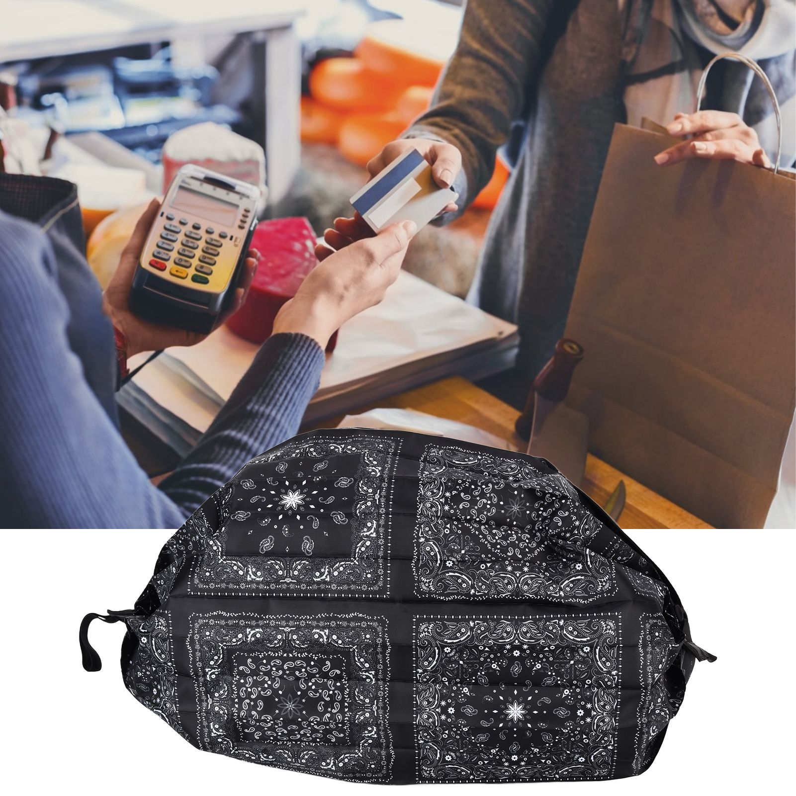 Stylish Shopping Backpacks Foldable Reusable Eco Friendly Grocery Bags for view 12