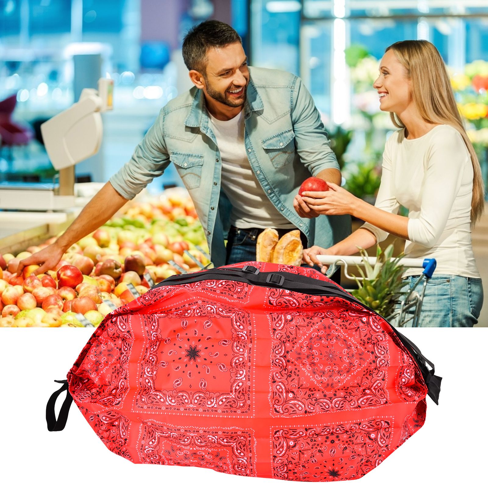Stylish Shopping Backpacks Foldable Reusable Eco Friendly Grocery Bags for view 11