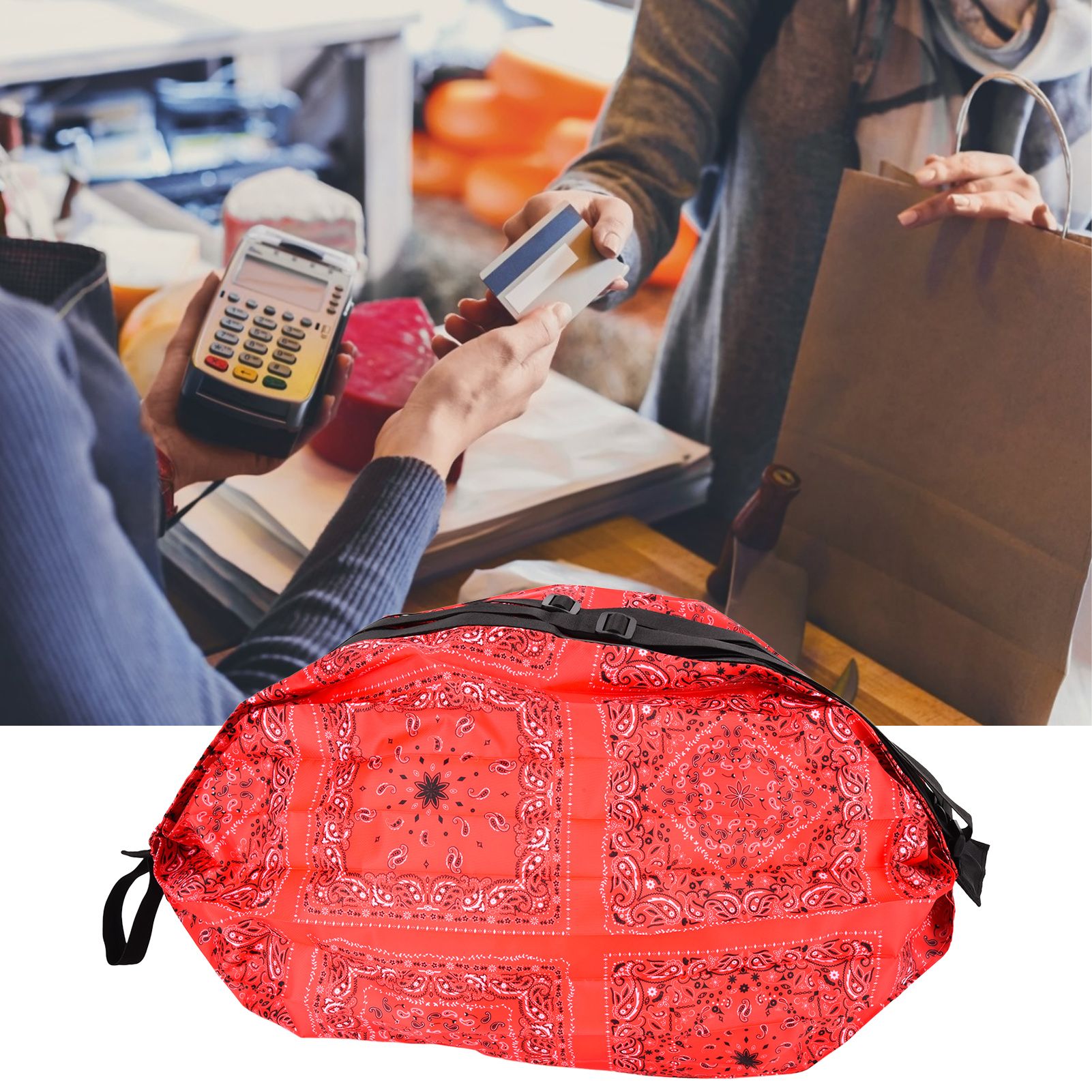 Stylish Shopping Backpacks Foldable Reusable Eco Friendly Grocery Bags for view 12