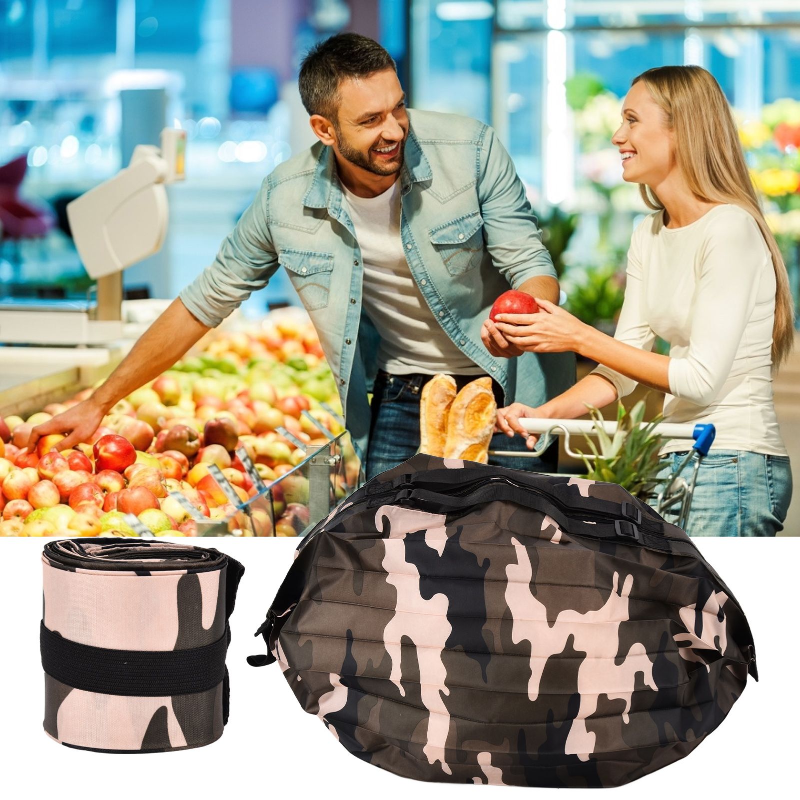 High Capacity Storage Bag Travel Single Shoulder Waterproof Shopping Bag view 11