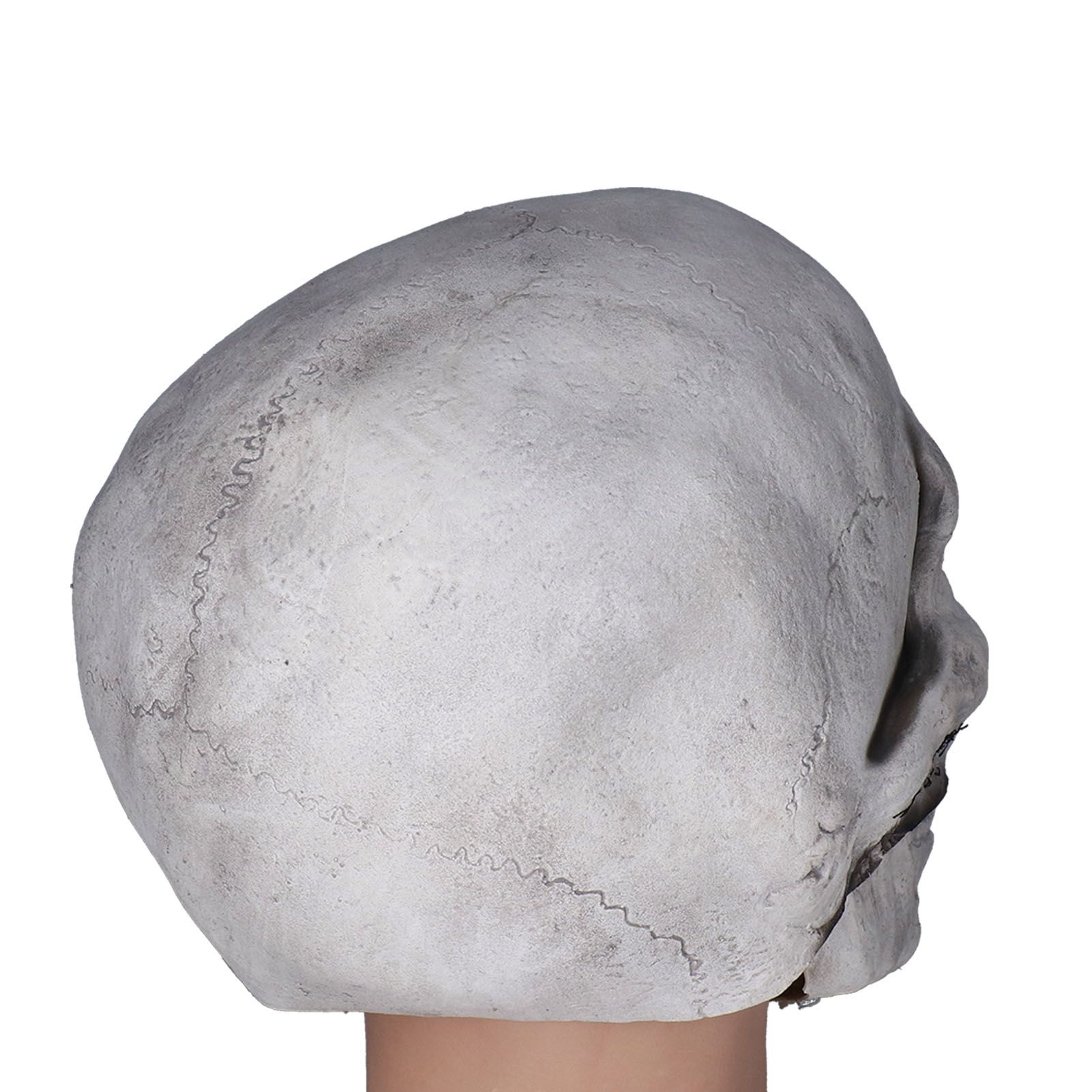 Scary Skull Mask with Movable Jaw Flexible Latex Halloween Costume Party Props view 15