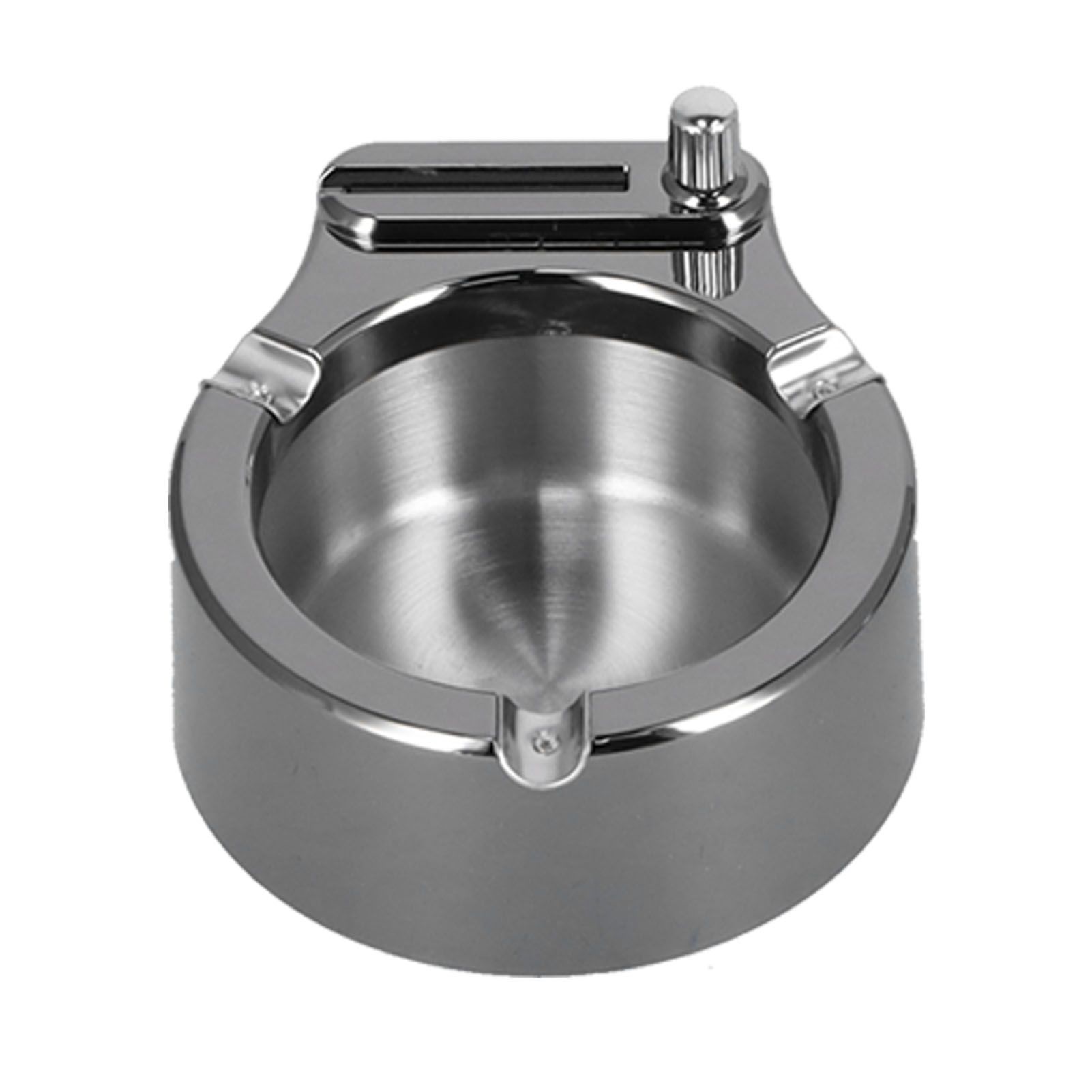 Cigarette Ashtray Stainless Steel Match Lighter Cigarette Ashtray for Home view 2