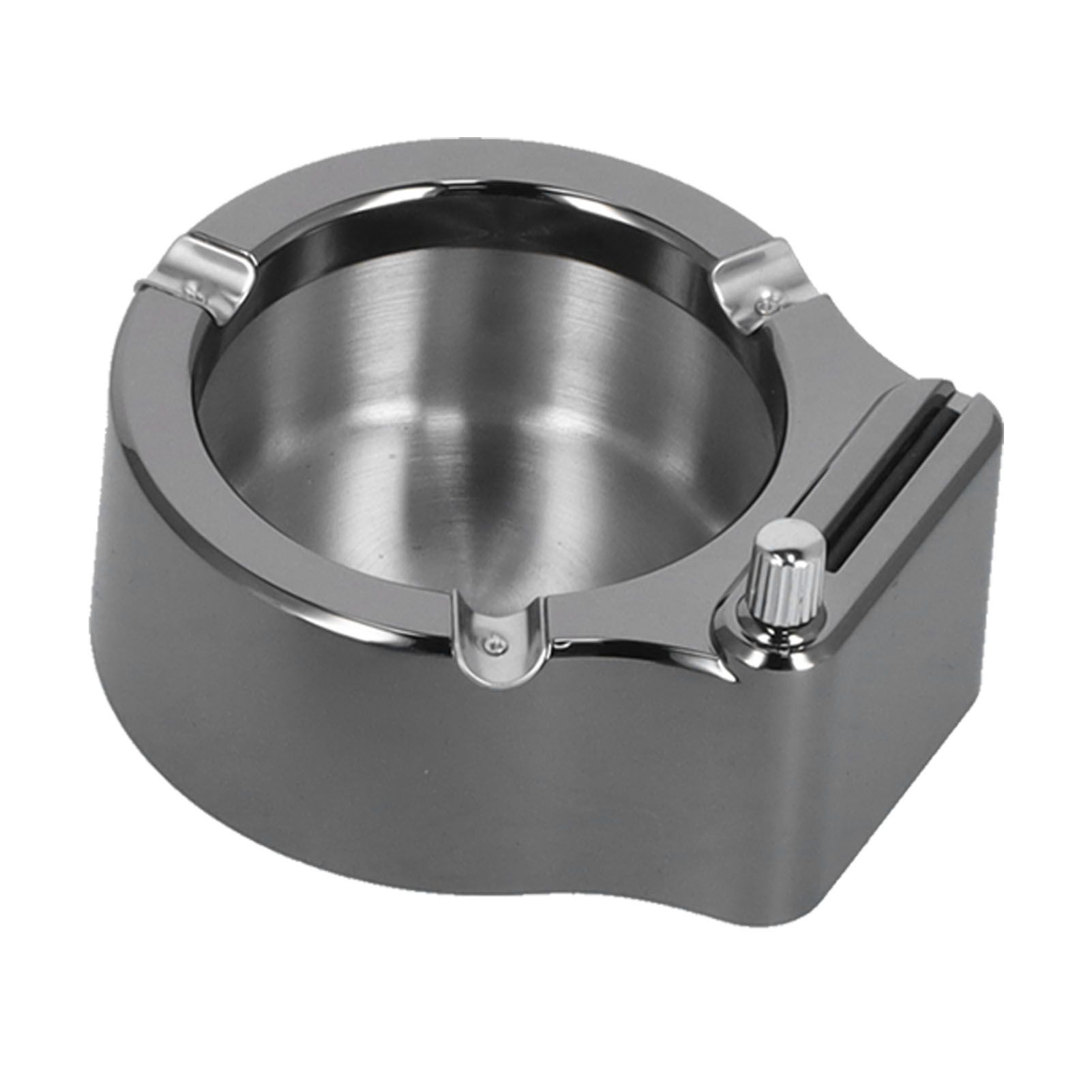 Cigarette Ashtray Stainless Steel Match Lighter Cigarette Ashtray for Home view 5