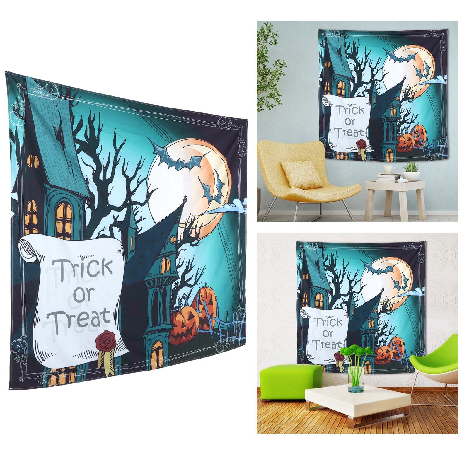 Wall Hanging Tapestries Halloween Back Drops for Living Room Bedroom Wall view 12
