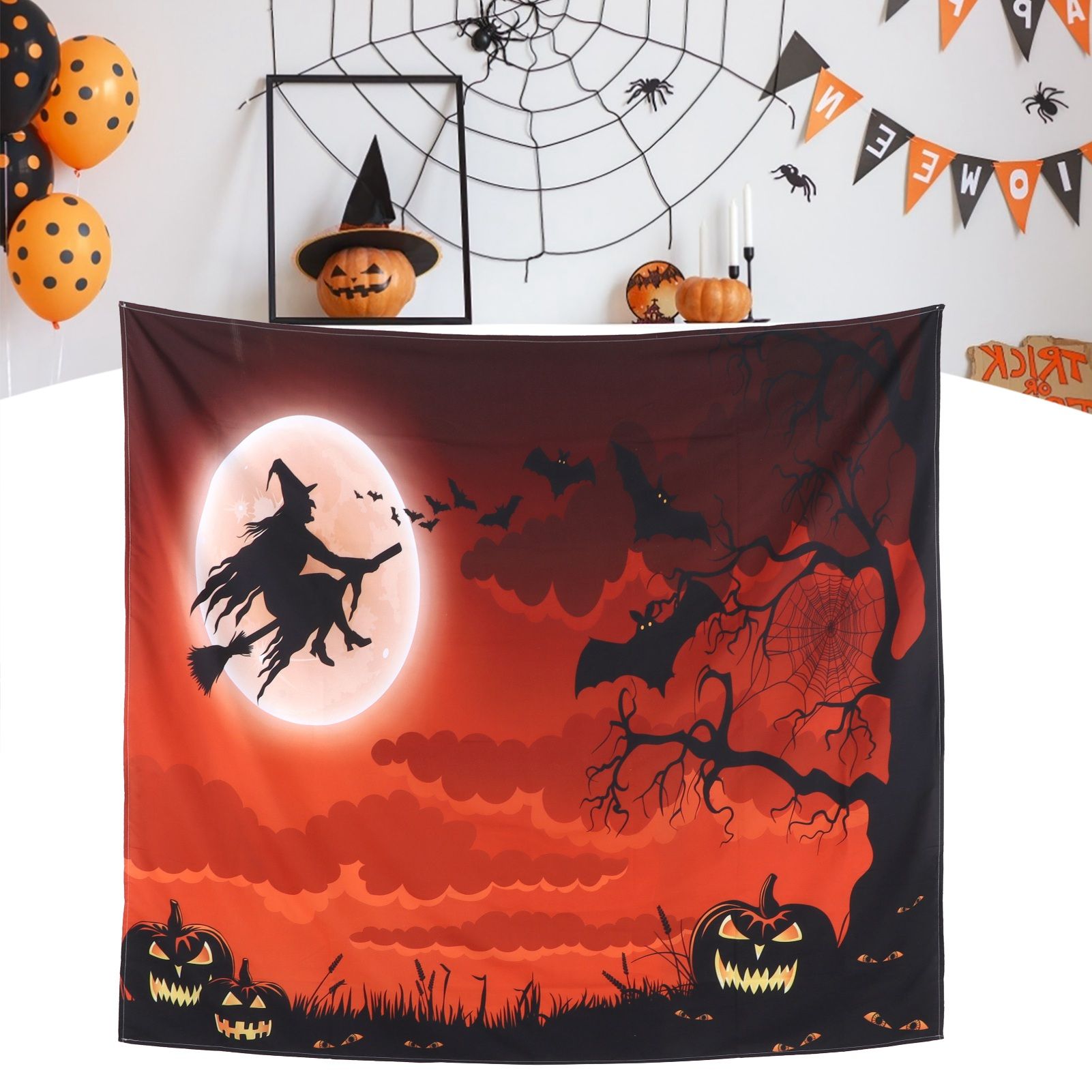 Halloween Tapestry Wall Hanging Carpet for Bedroom Living Room Dormitory view 11