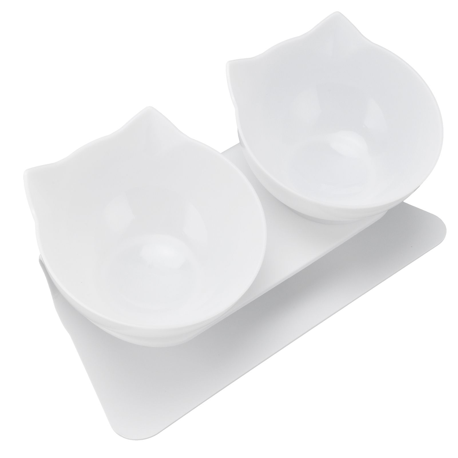 15° Inclined Cat Double Bowl Neck Guard Pet Feeding Bowl for Home Pet Shop view 3