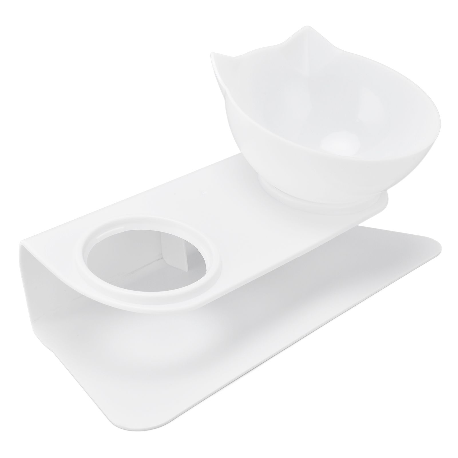 15° Inclined Cat Double Bowl Neck Guard Pet Feeding Bowl for Home Pet Shop view 4