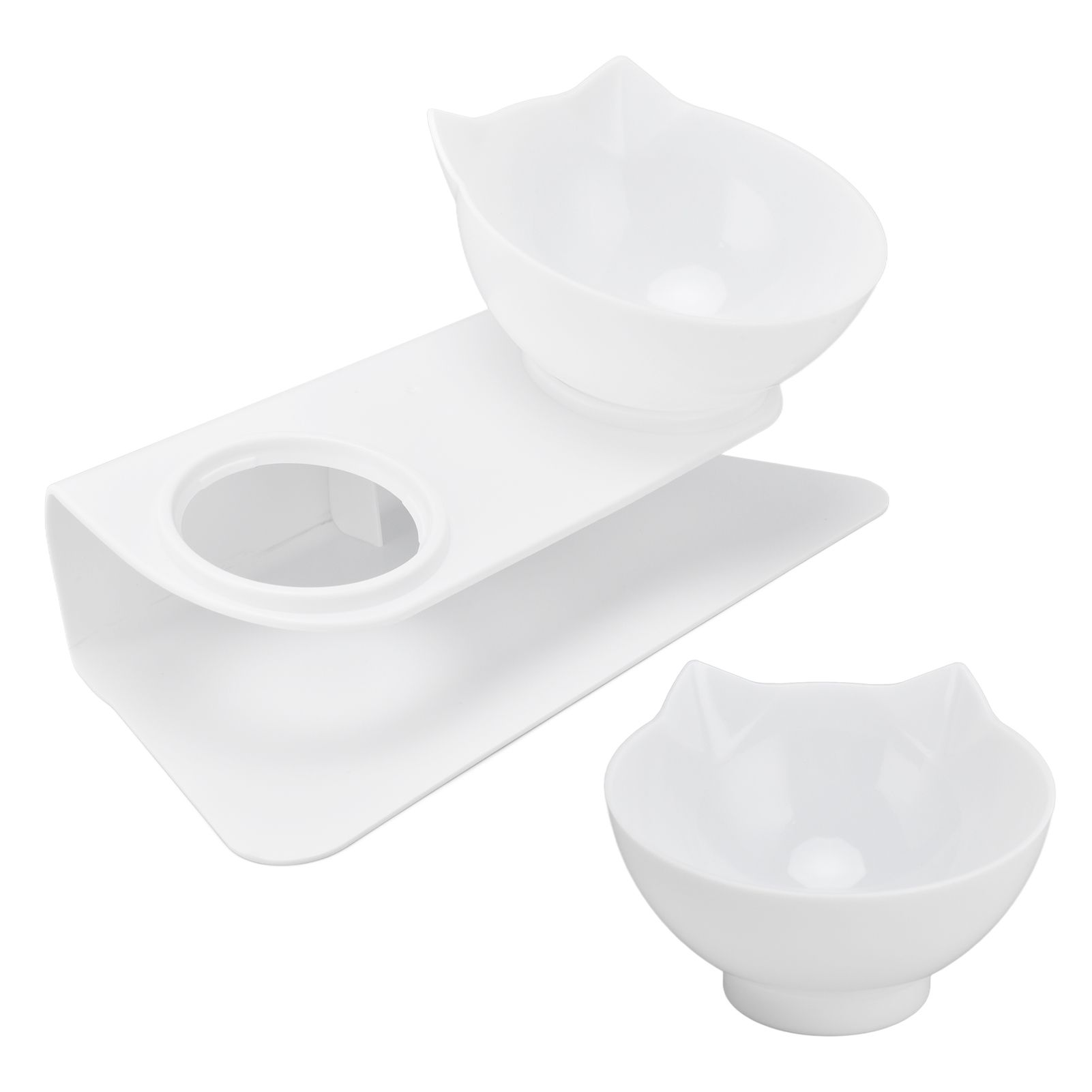 15° Inclined Cat Double Bowl Neck Guard Pet Feeding Bowl for Home Pet Shop view 10