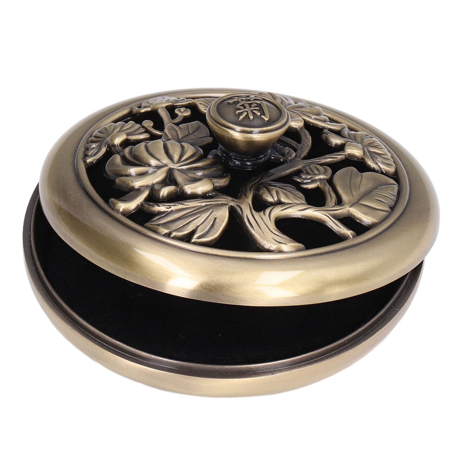 Coil Incense Burner Tray Vintage Incense Bowl Holder Metal Alloy for Living view 6
