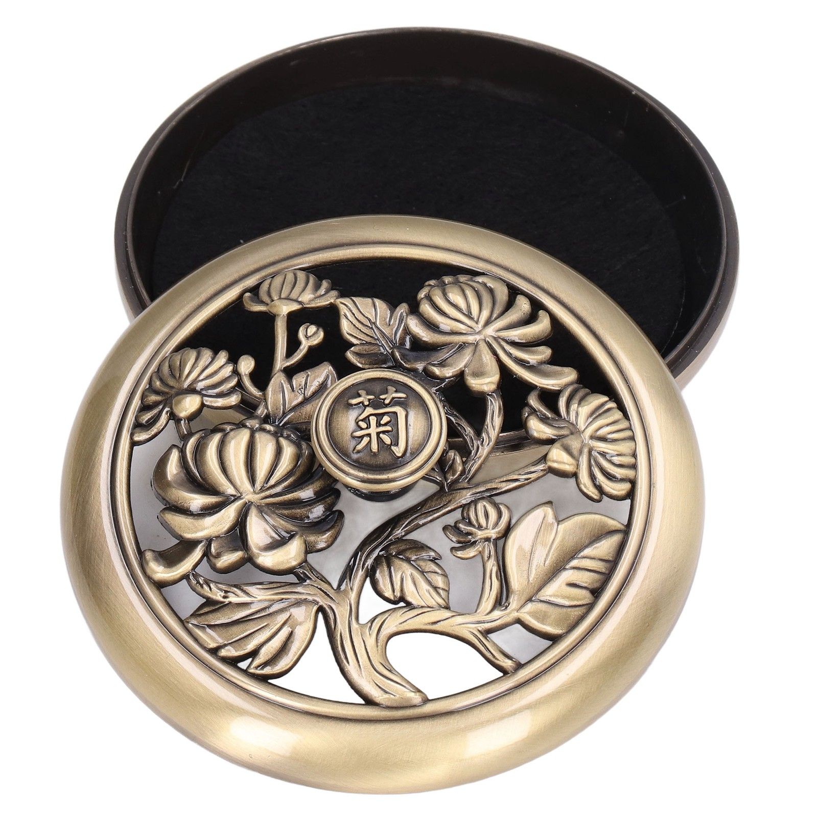 Coil Incense Burner Tray Vintage Incense Bowl Holder Metal Alloy for Living view 7