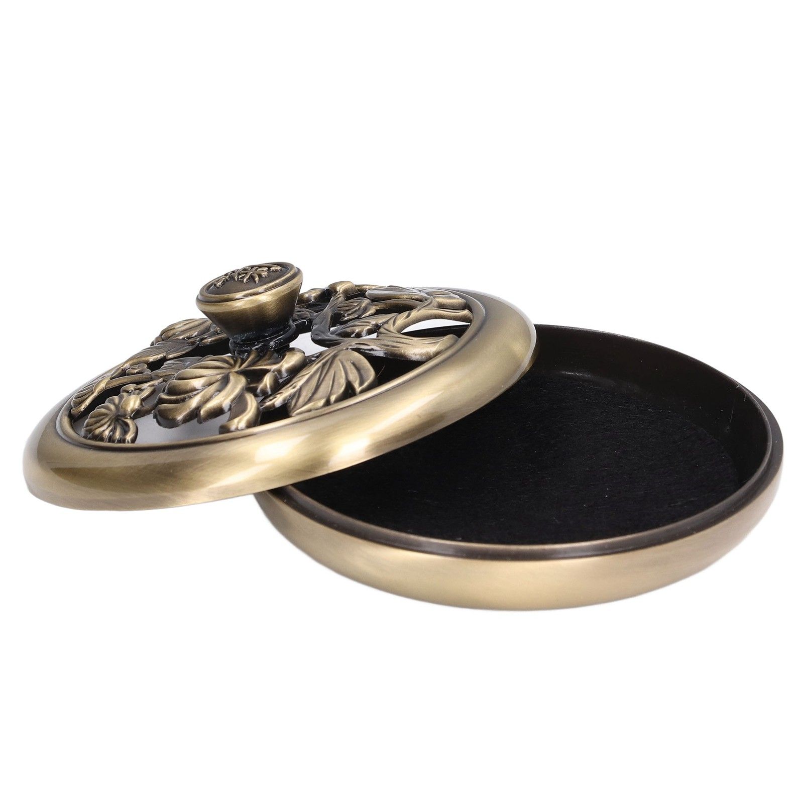 Coil Incense Burner Tray Vintage Incense Bowl Holder Metal Alloy for Living view 8