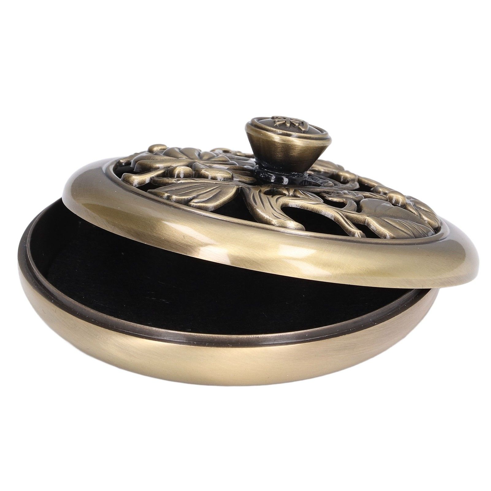 Coil Incense Burner Tray Vintage Incense Bowl Holder Metal Alloy for Living view 9