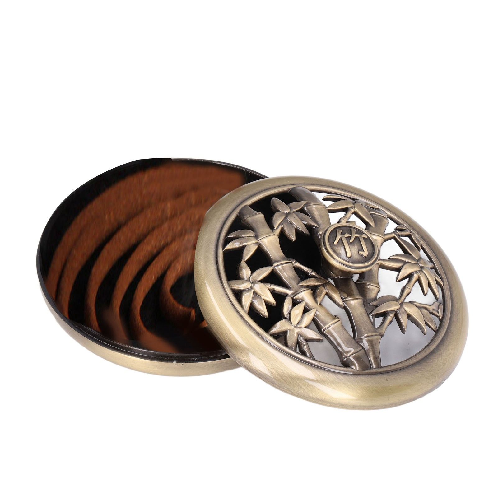 Coil Incense Burner Tray Vintage Incense Bowl Holder Metal Alloy for Living view 11