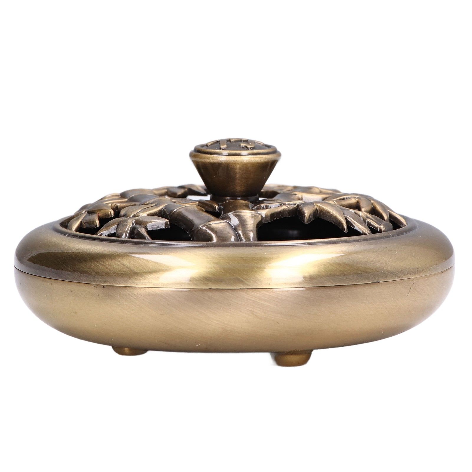 Coil Incense Burner Tray Vintage Incense Bowl Holder Metal Alloy for Living view 13