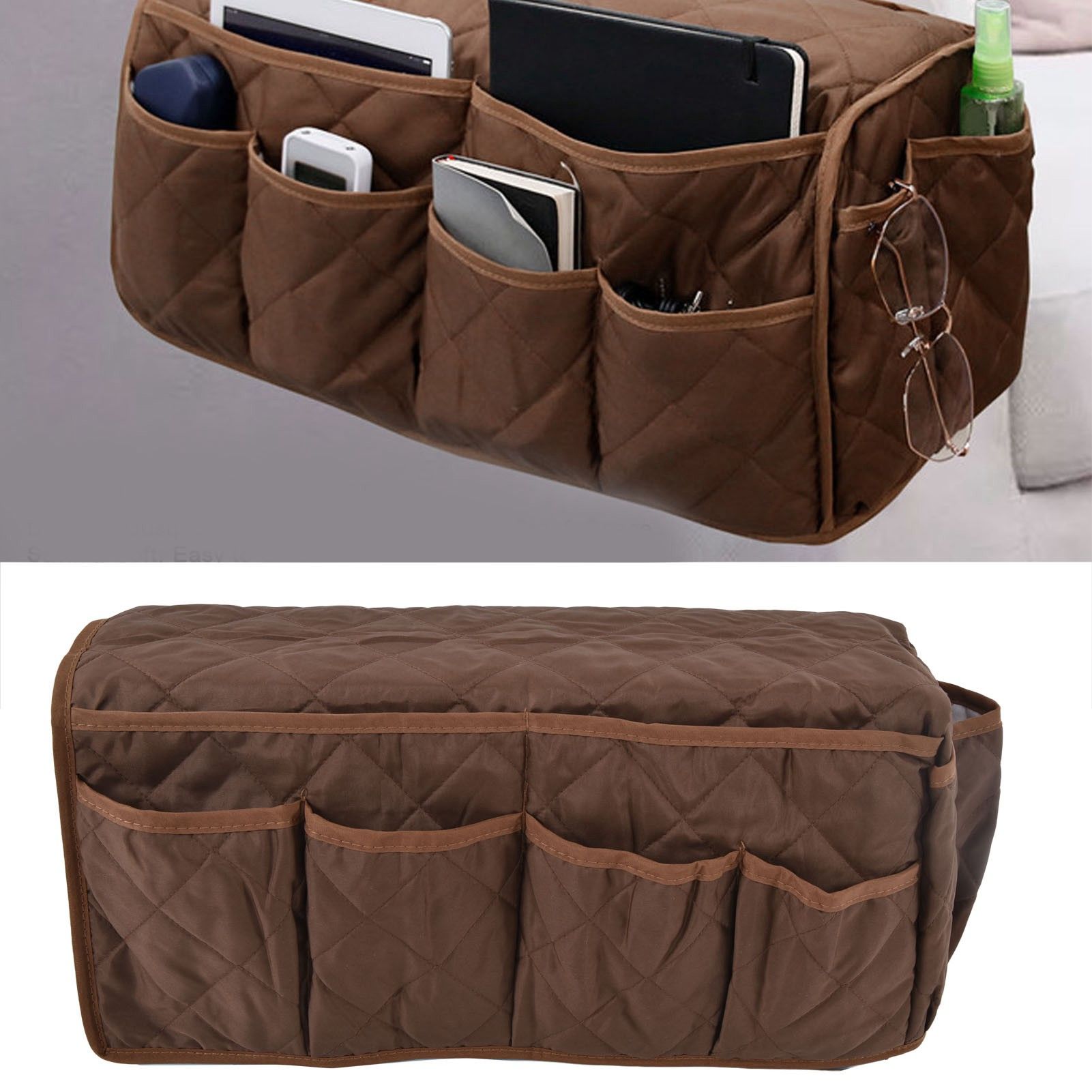 Couch Remote Holder Pocket Design Dustproof Waterproof Reasonable Layout Sofa view 12