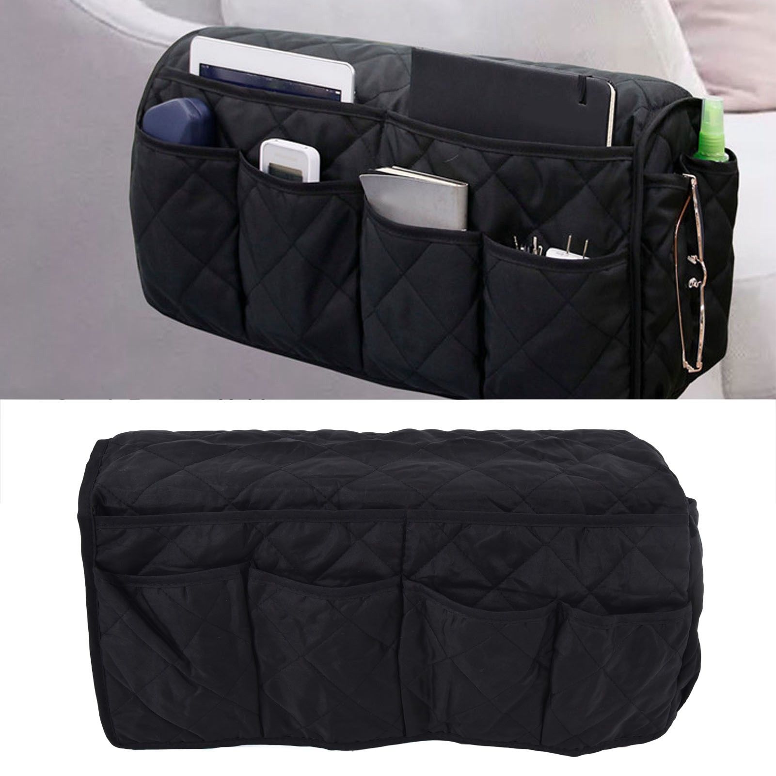 Couch Remote Holder Pocket Design Dustproof Waterproof Reasonable Layout Sofa view 12