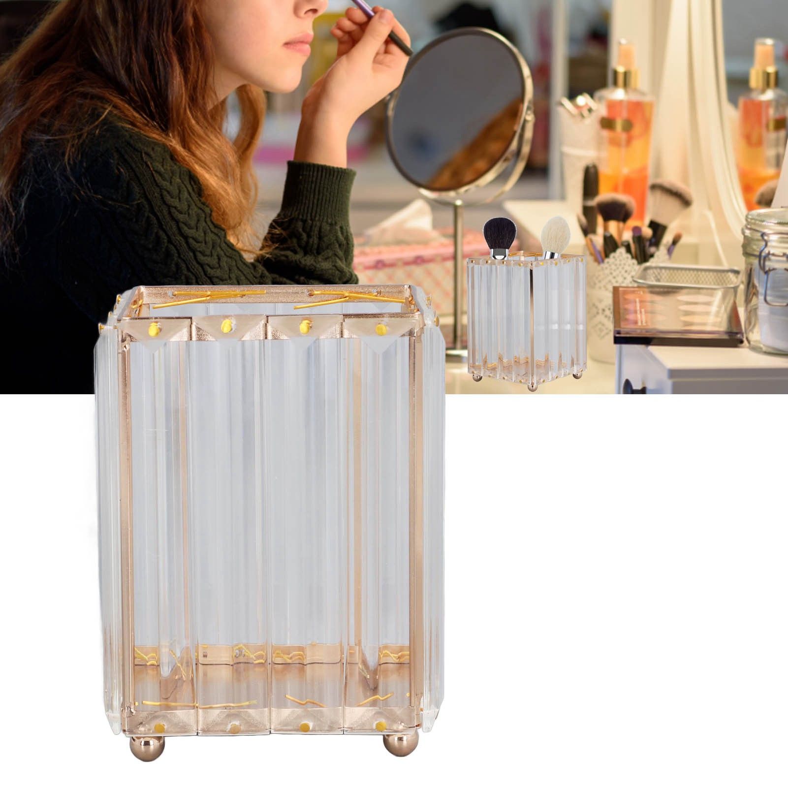 Makeup Brush Holder Large Capacity Elegant Style Durable Fadeless Corrosion view 12