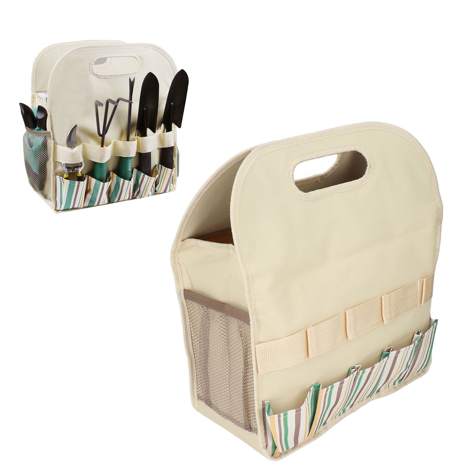 Garden Tool Bag Garden Tote Storage Bag with Multi Pockets Home Organizer for view 11
