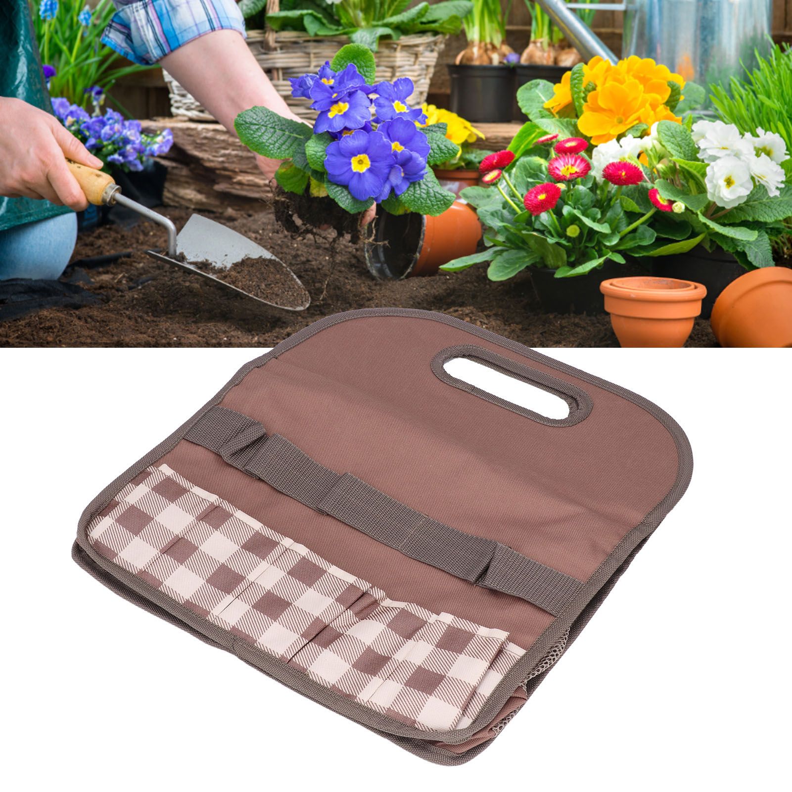 Garden Tool Bag Garden Tote Storage Bag with Multi Pockets Home Organizer for view 12