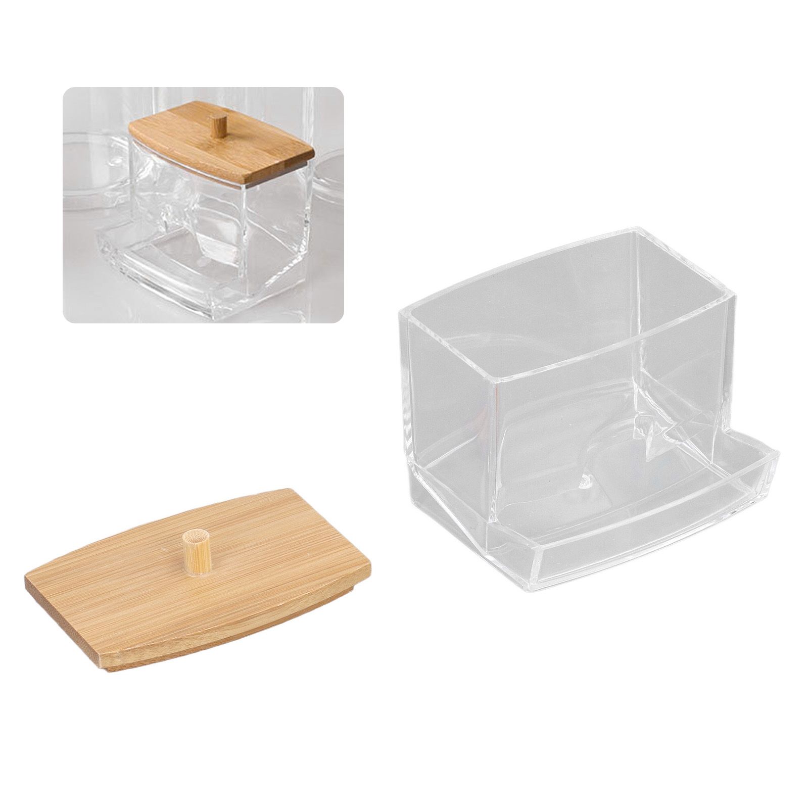 Cotton Swab Box Sturdy Durable Transparent High Smoothness Practical Storage view 11