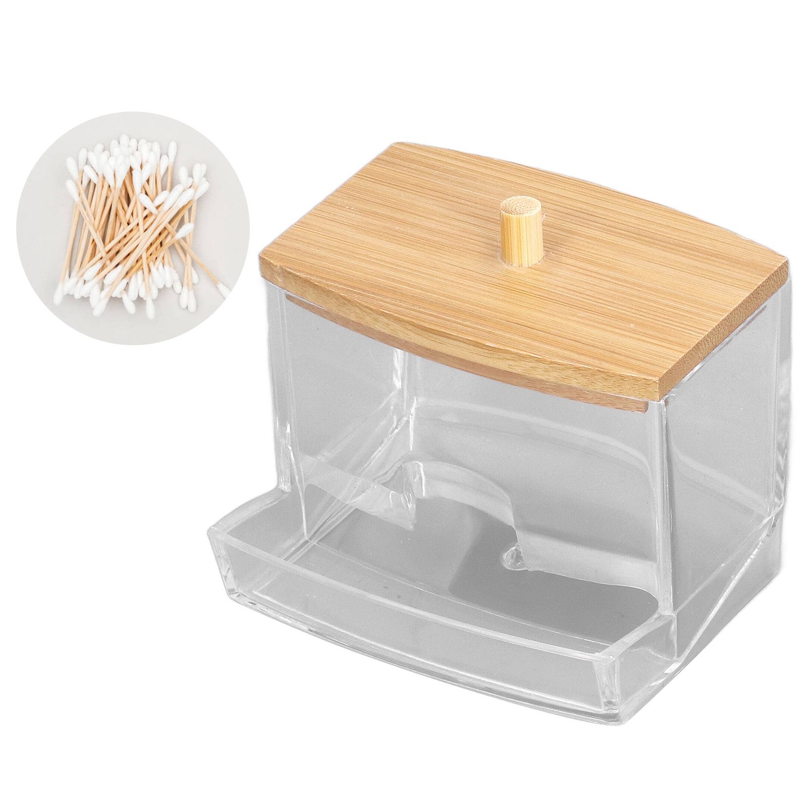 Cotton Swab Box Sturdy Durable Transparent High Smoothness Practical Storage view 12
