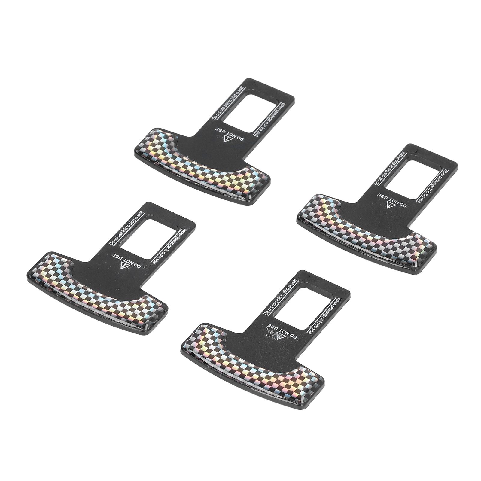 4PCS/Set Car Seat Safety Belt Stopper Buckles Alarm Canceler Carbon Fiber view 8