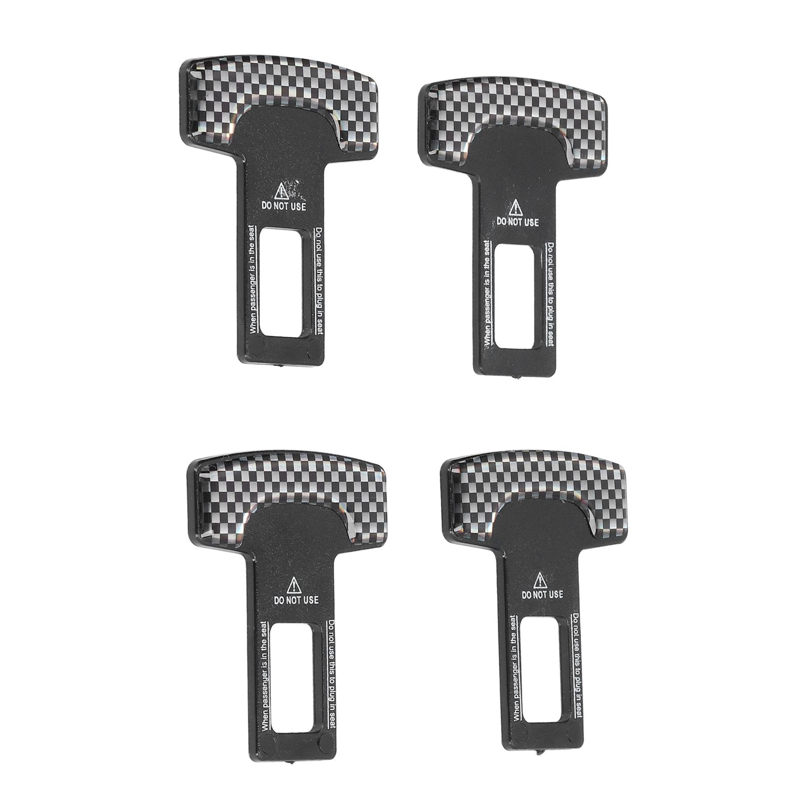 4PCS/Set Car Seat Safety Belt Stopper Buckles Alarm Canceler Carbon Fiber view 10